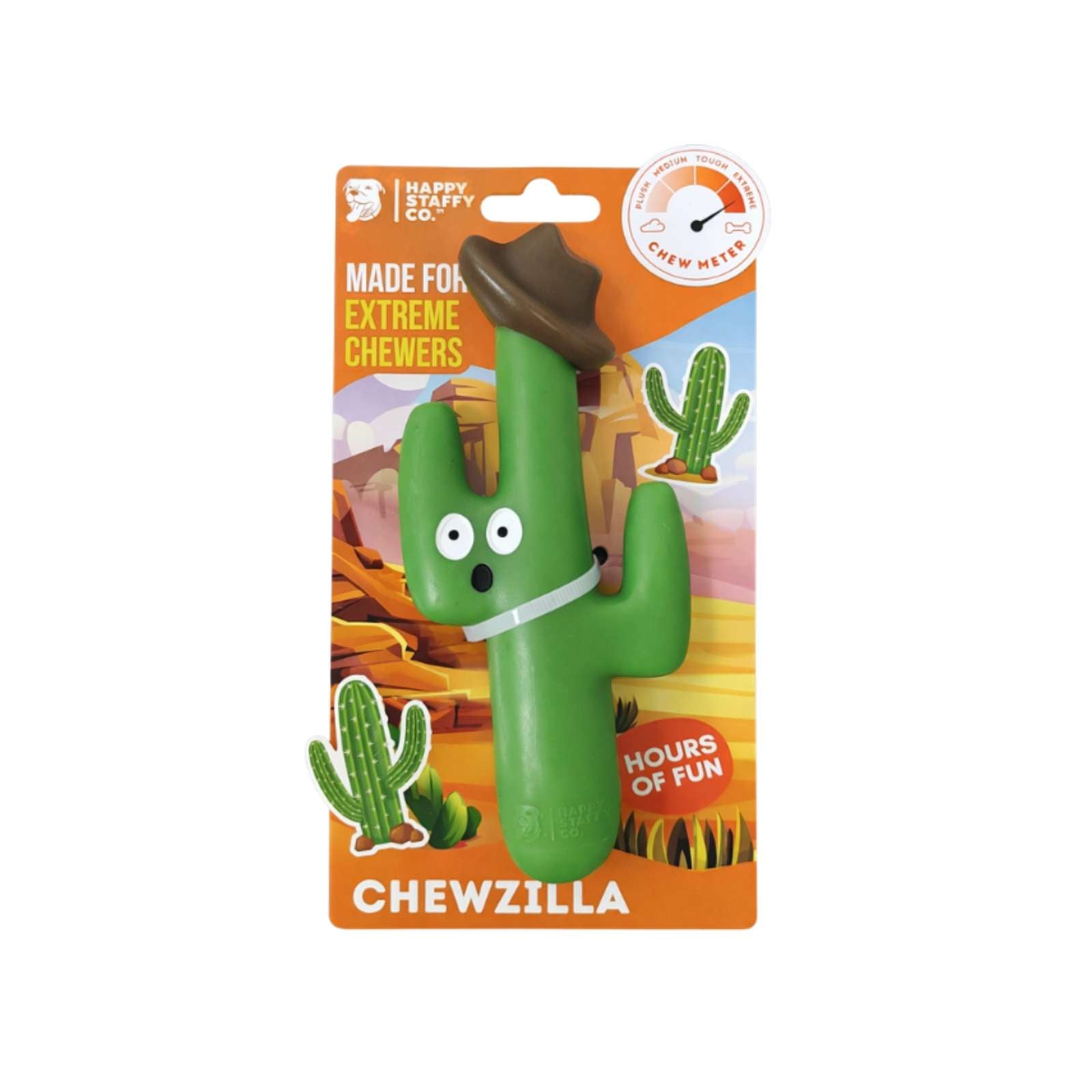 Happy Staffy Co. Cactus Cowboy Tough Dog Toy
