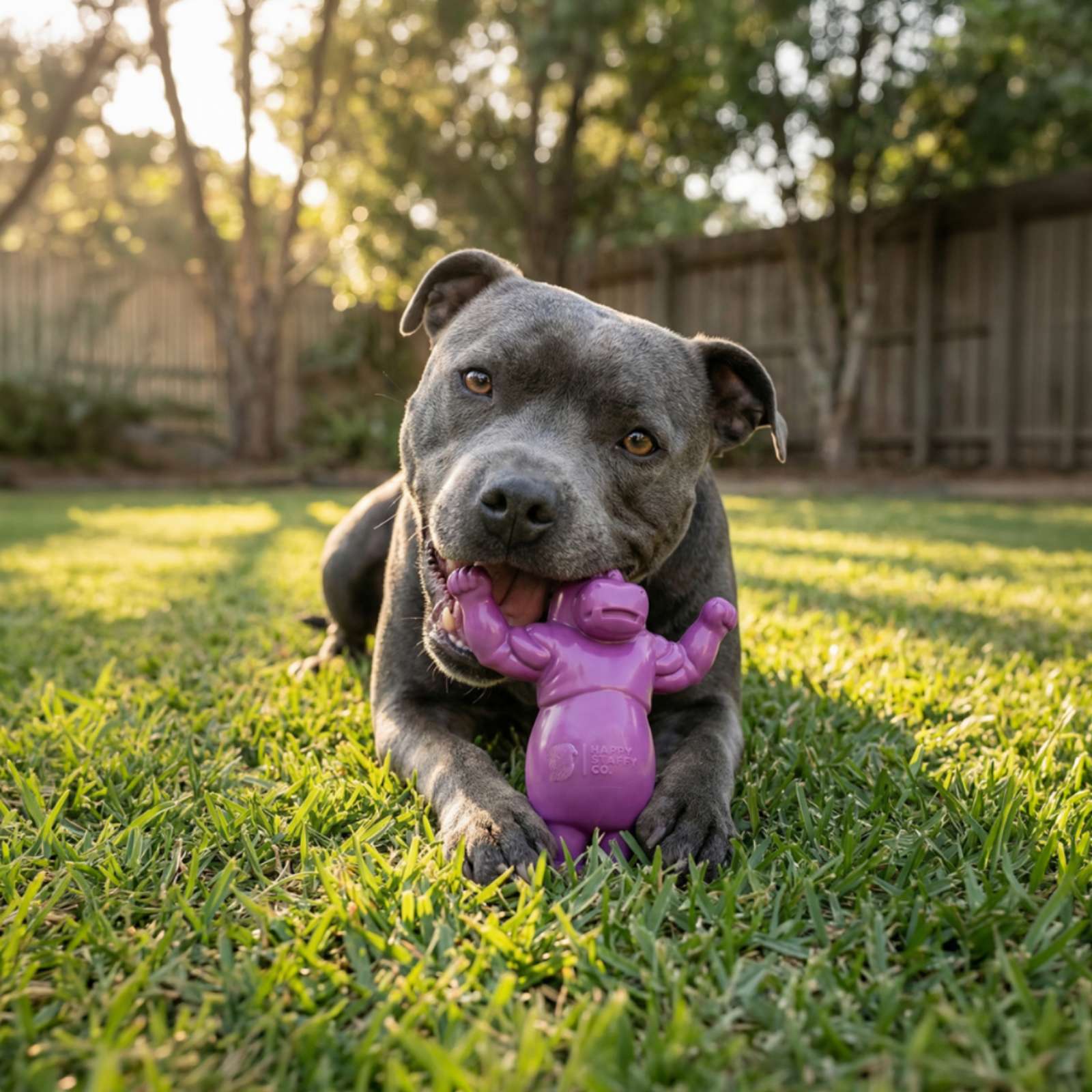Happy Staffy Co. Chomp-O-Potamus Tough Dog Toy