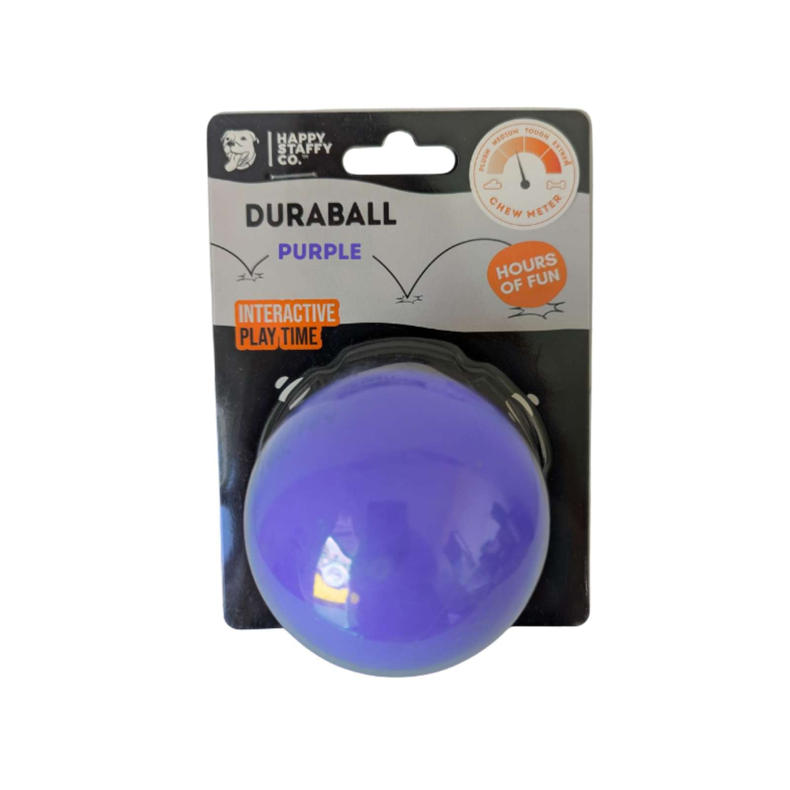 Happy Staffy Co. Happy Staffy Duraball Purple Dog Toy
