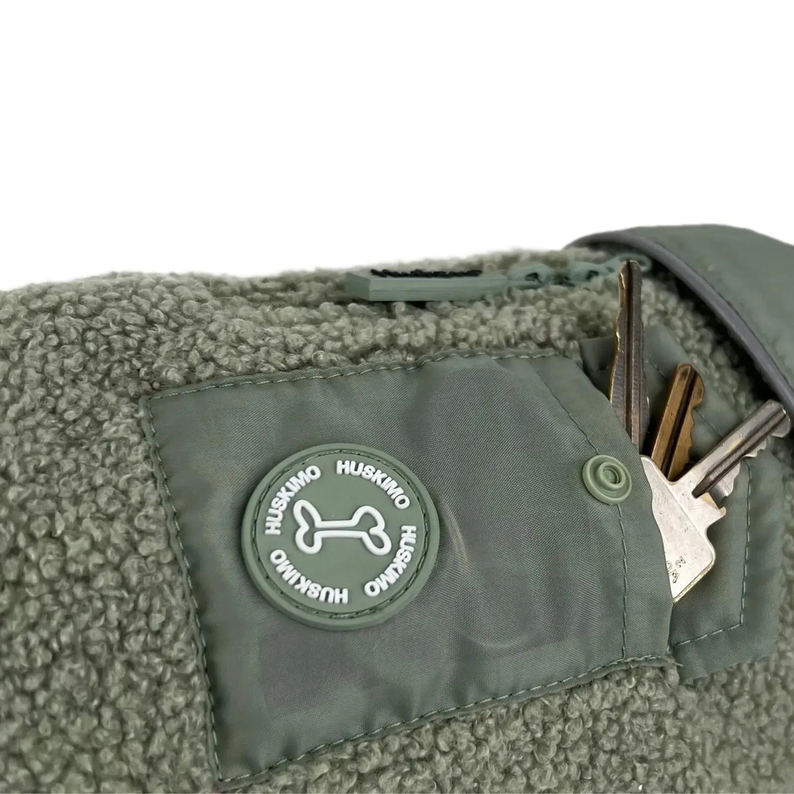 Huskimo Boucle – Gum Leaf Green Warm Winter Dog Jacket Huskimo