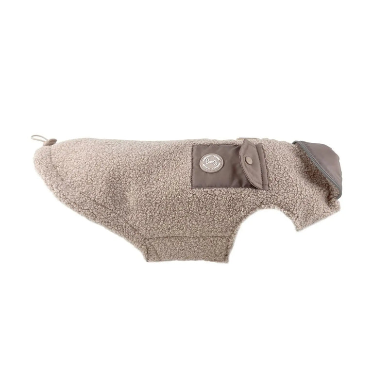 Huskimo Boucle – Oatmeal Warm Winter Dog Jacket (Dachshund Fit) Huskimo