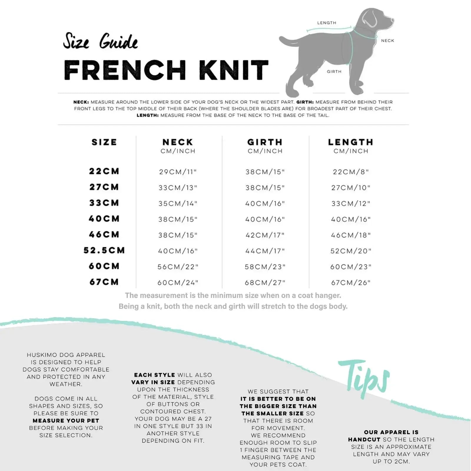 Huskimo French Knit – Eucalyptus Soft Stretch Dog Jumper Huskimo
