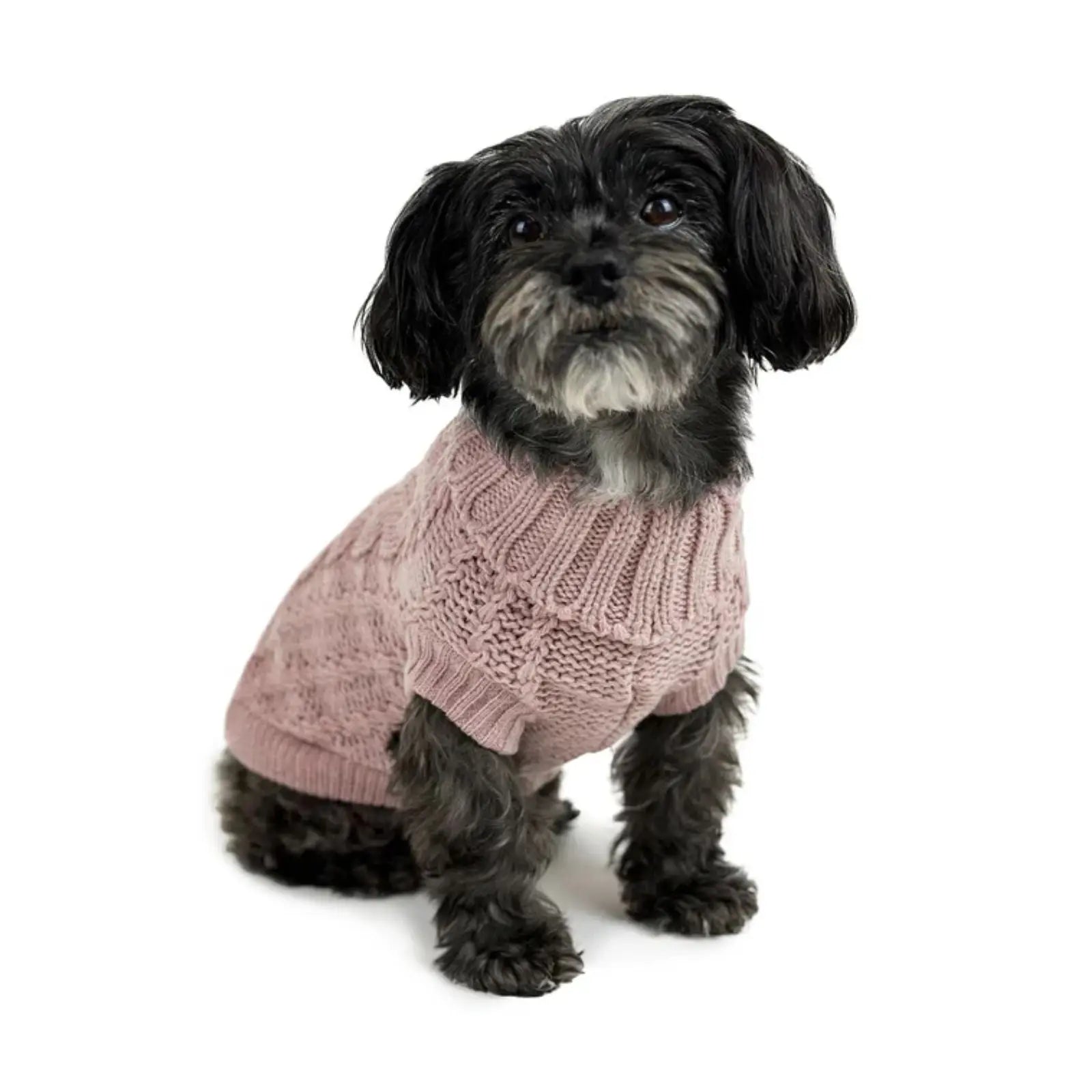 Huskimo French Knit – Rose Pink Soft Stretch Dog Jumper Huskimo