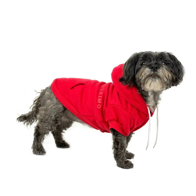 Huskimo Jindabyne – Red Cozy Fleece Dog Hoodie Huskimo