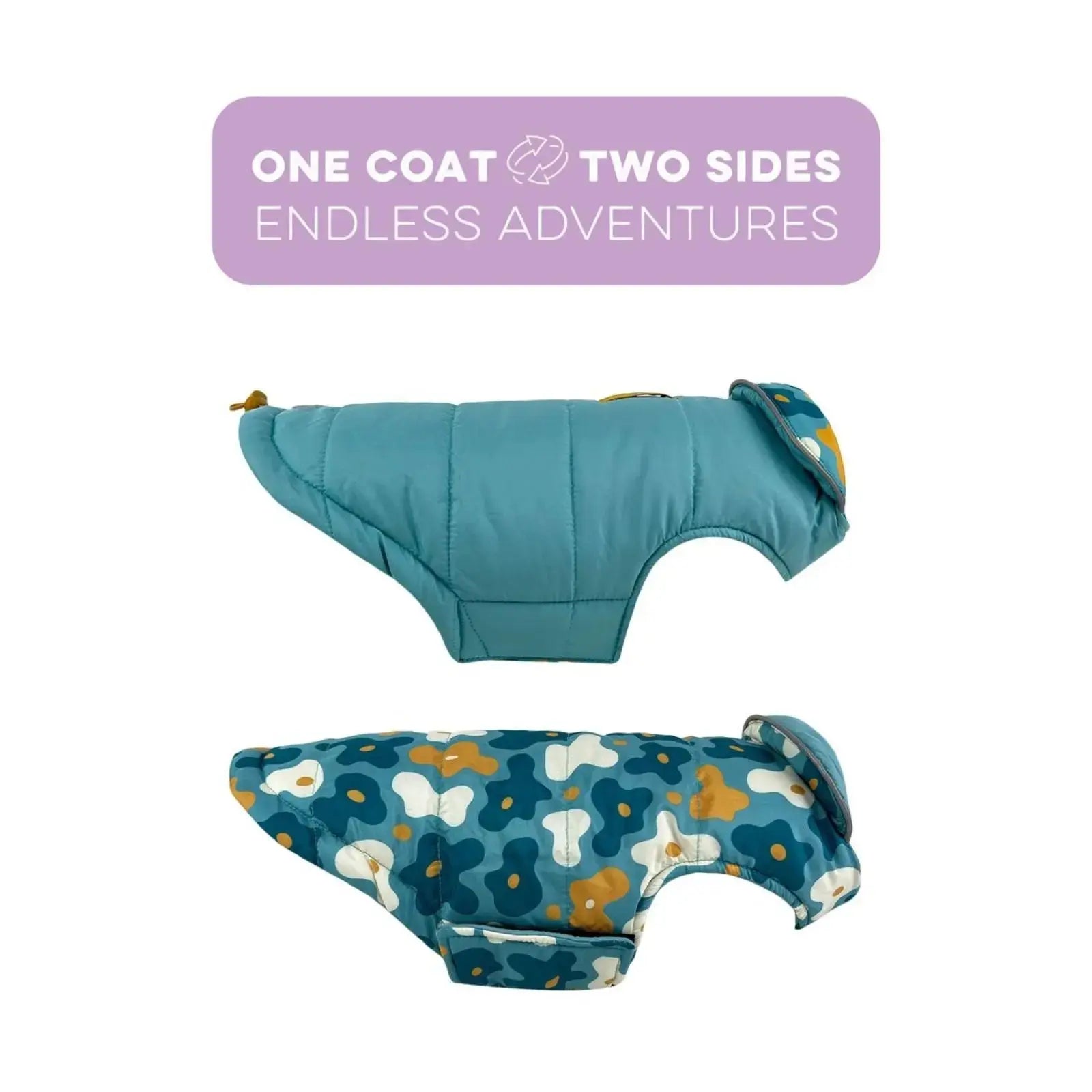 Huskimo Reversible – Pacific Blue Warm 2-in-1 Dog Jacket Huskimo