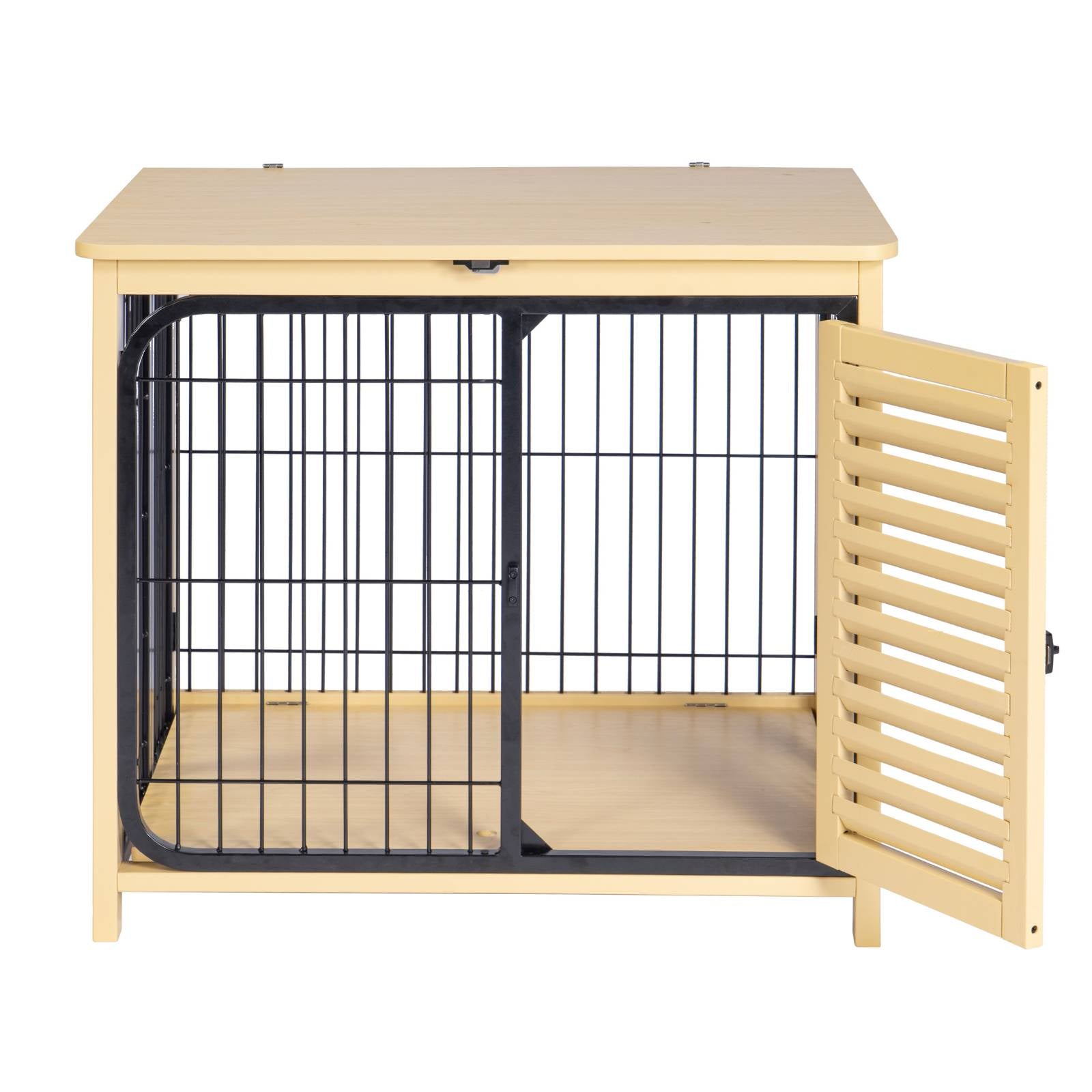 KPets Indoor Furniture Foldable Dog Crate - Black