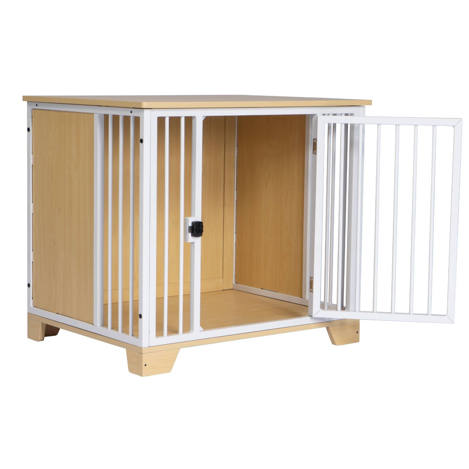 KPets Indoor Premium Furniture Dog Crate - White