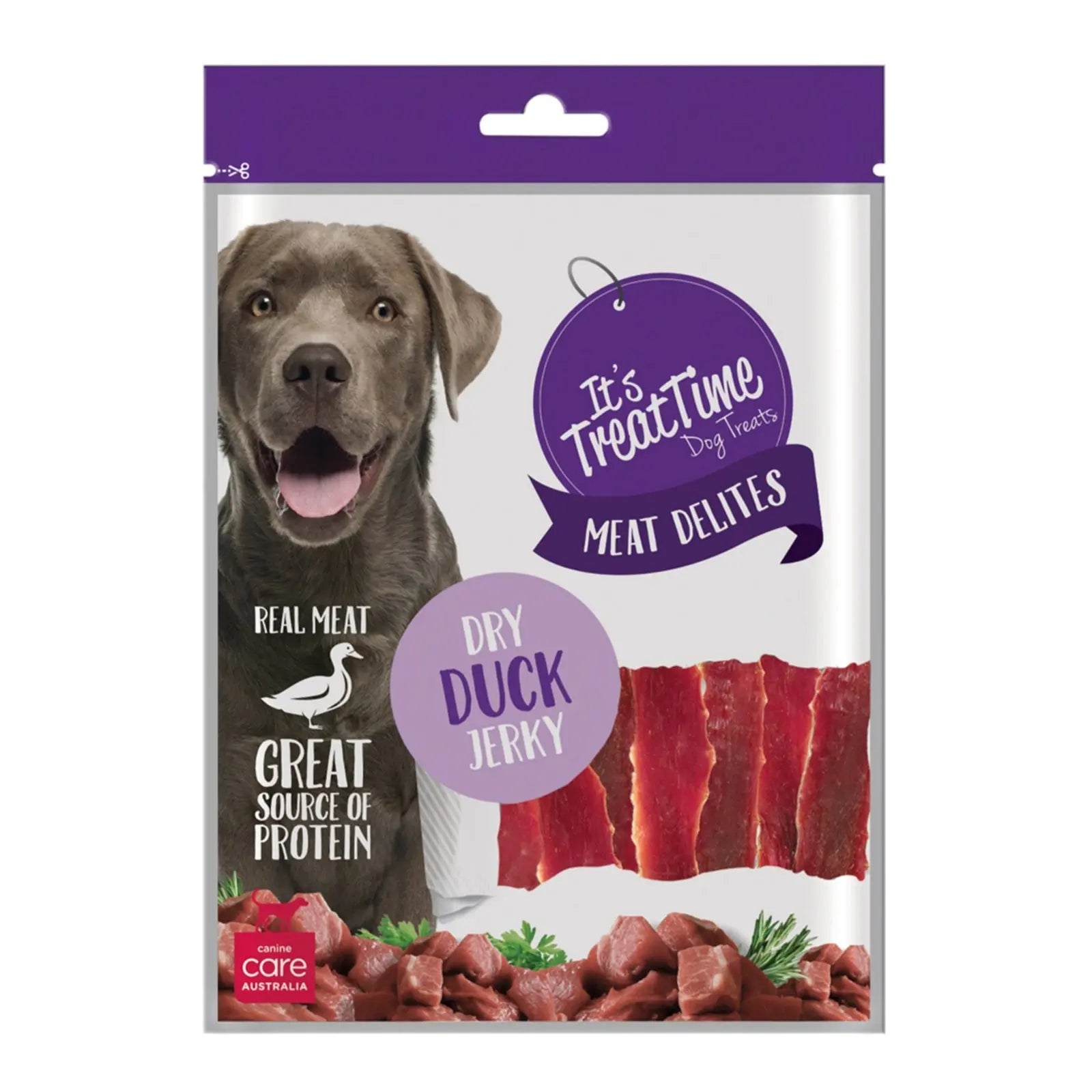 It's Treat Time Meat Delites Dry Duck Jerky - Kellyville Pets