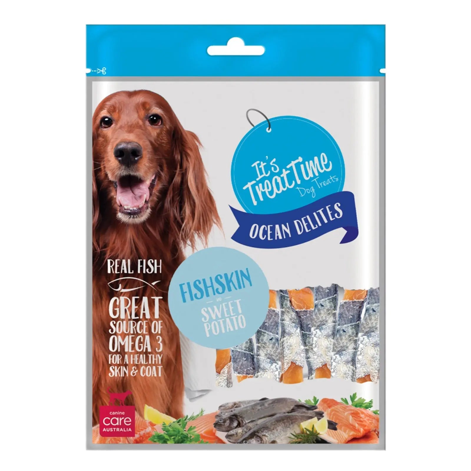 It's Treat Time Ocean Delites Fishskin & Sweet Potato - Kellyville Pets