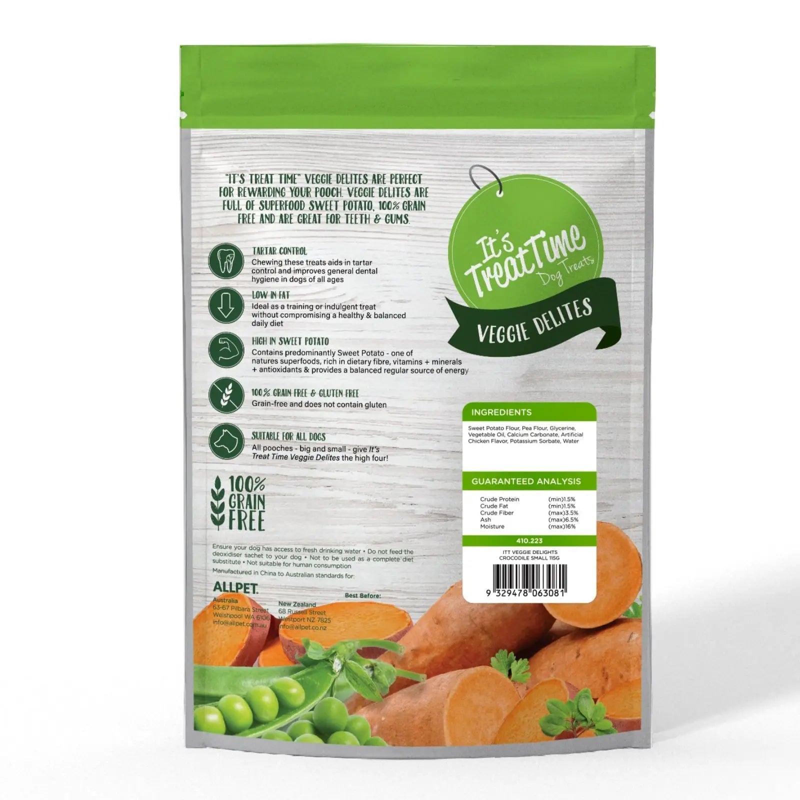 It's Treat Time Veggie Delites Small Crocodiles - Kellyville Pets