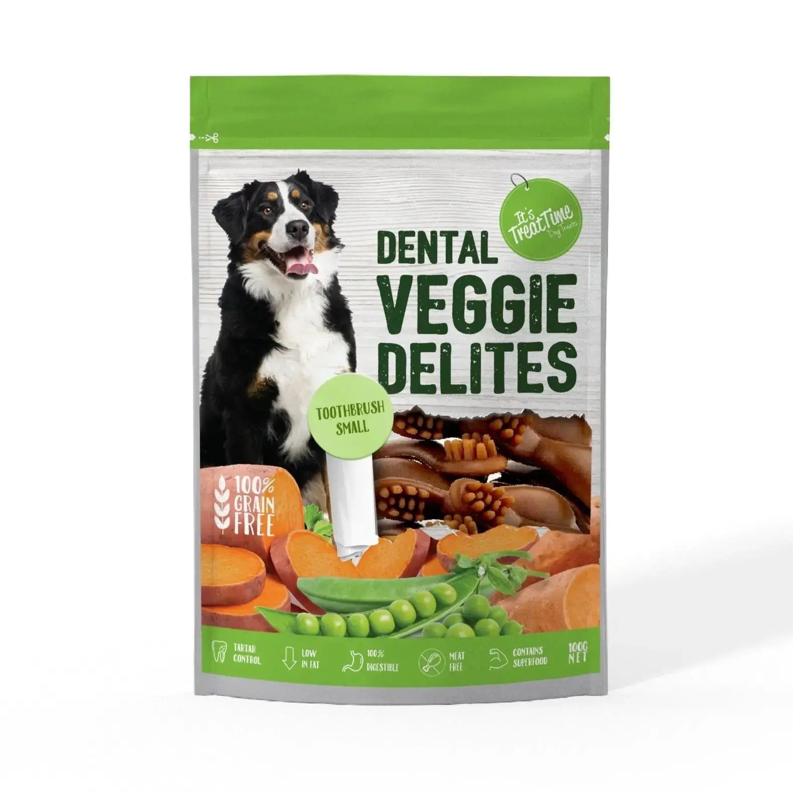 It's Treat Time Veggie Delites Small Toothbrush Treats Its Treat Time