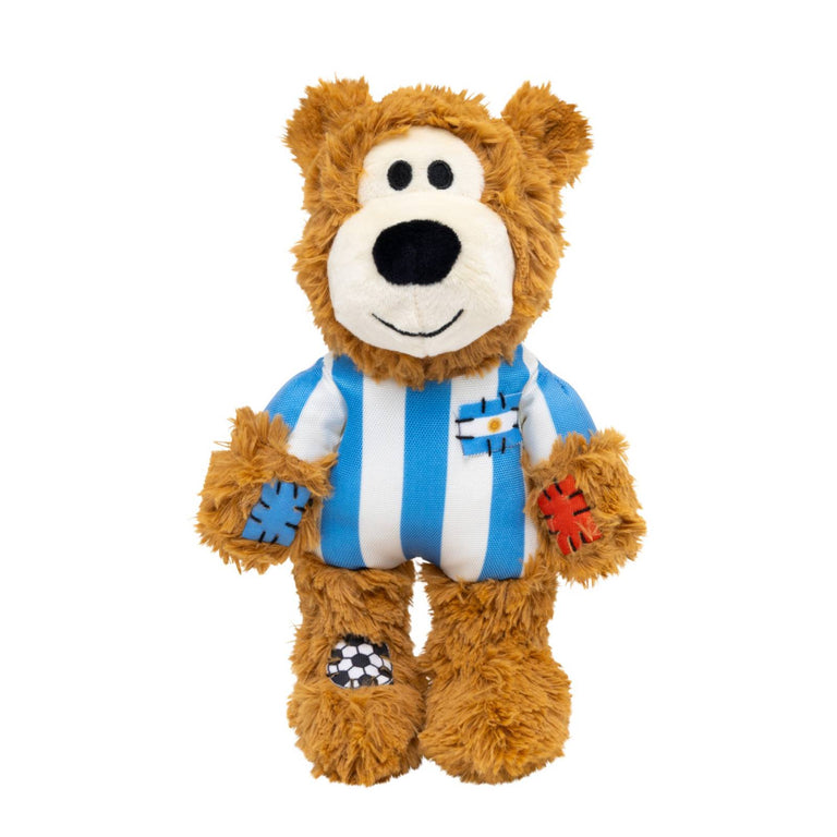 KONG Wild Knots Argentina Soccer Bear - Medium