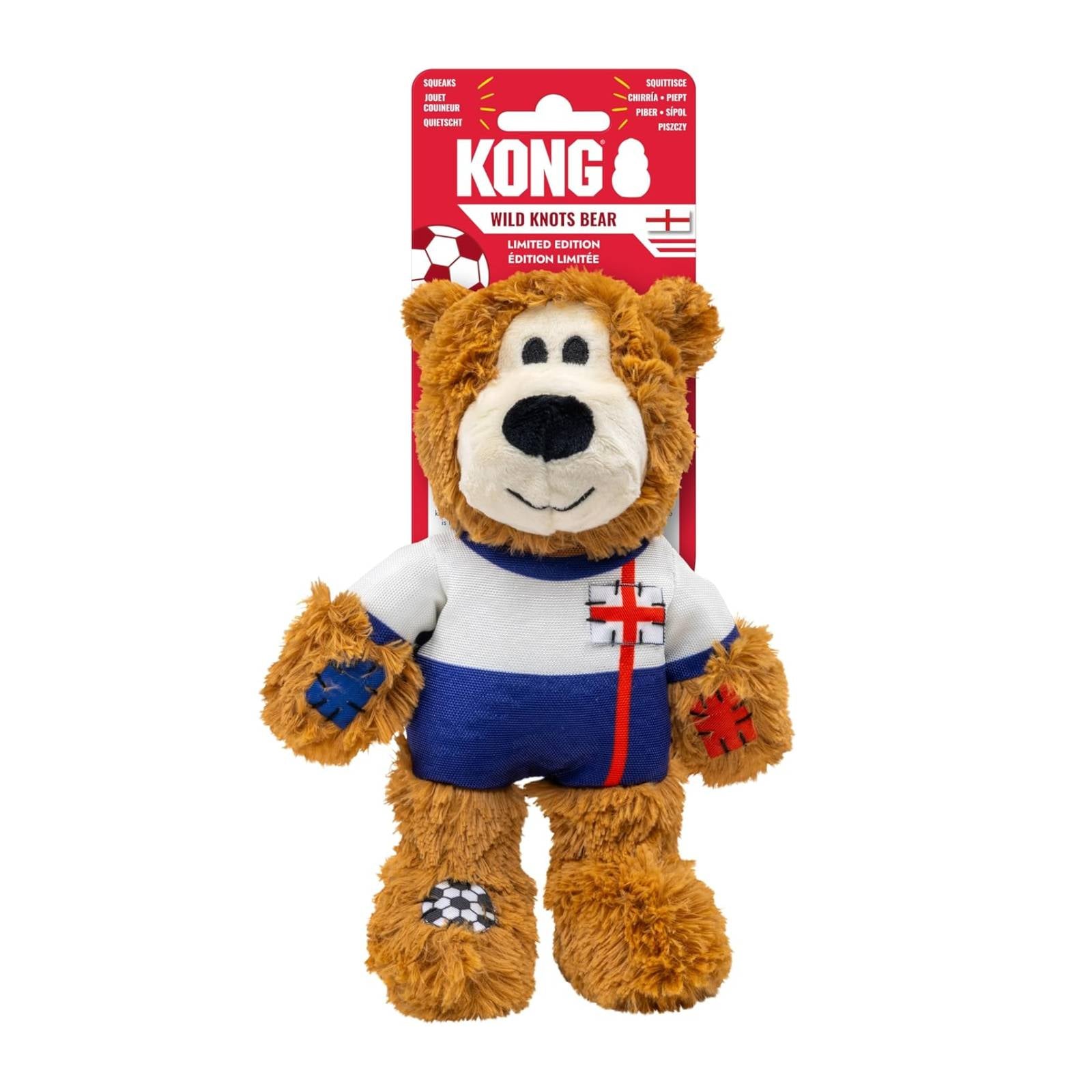 KONG Wild Knots England Soccer Bear - Medium