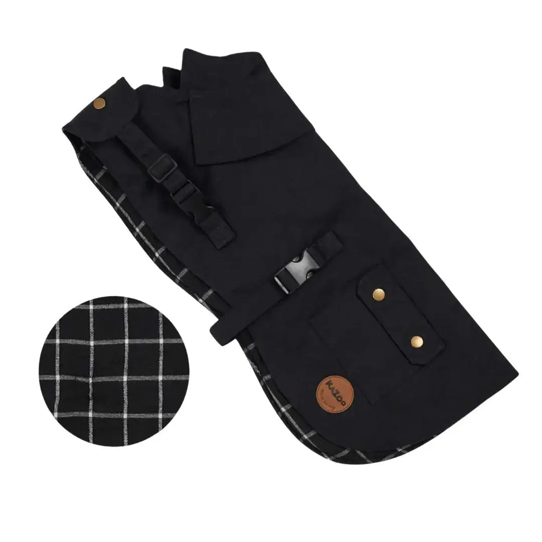 Kazoo Aussie Oilskin Waterproof Dog Coat - Black Kazoo