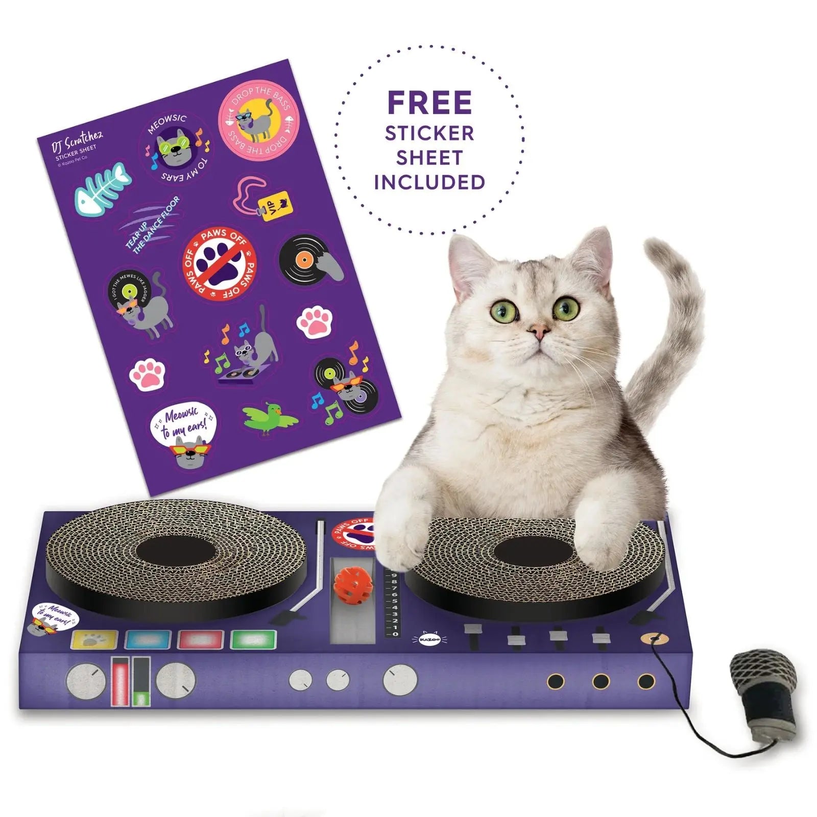 Kazoo DJ Scratchez Cardboard Cat Scratcher Kazoo
