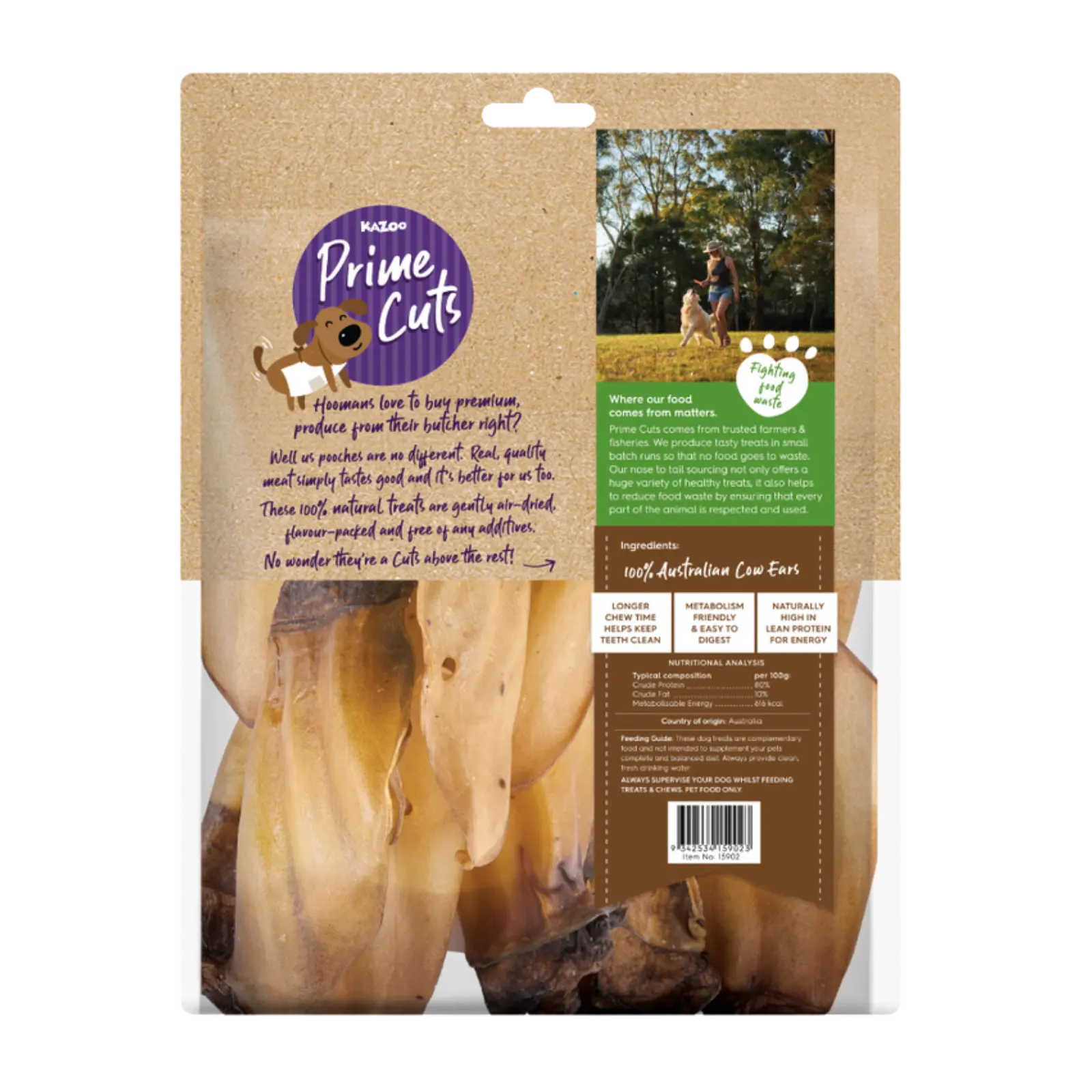 Kazoo Prime Cuts Aussie Beef Ears - 7pk Prime Cuts