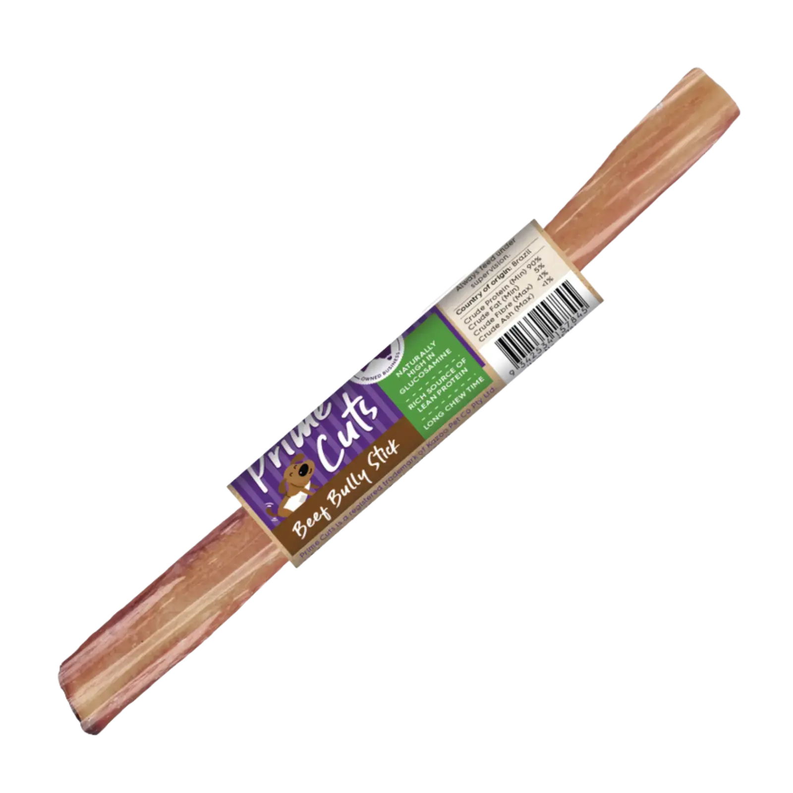 Kazoo Prime Cuts Beef Bully Stick - 30cm Prime Cuts