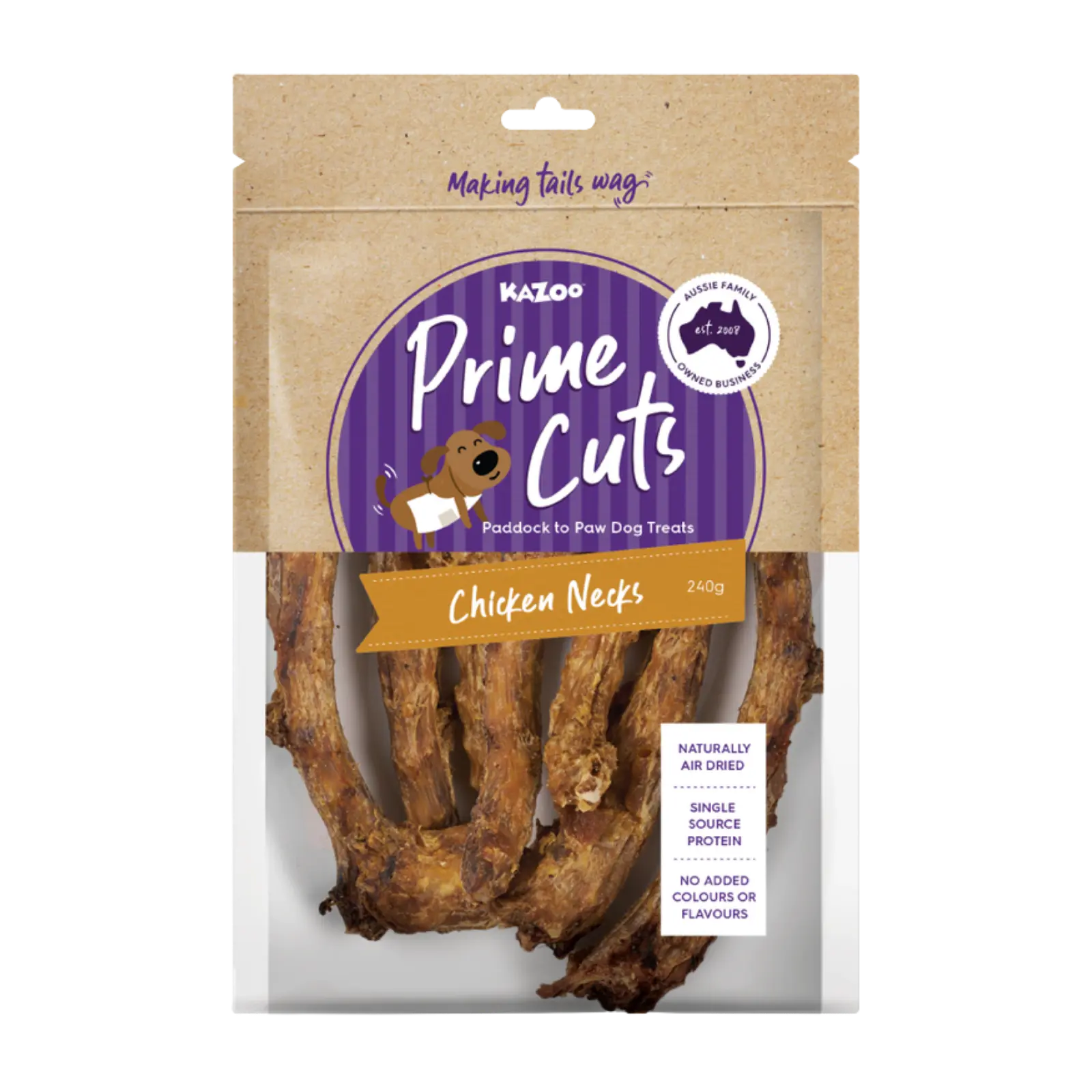 Kazoo Prime Cuts Chicken Necks Dog Treats Prime Cuts