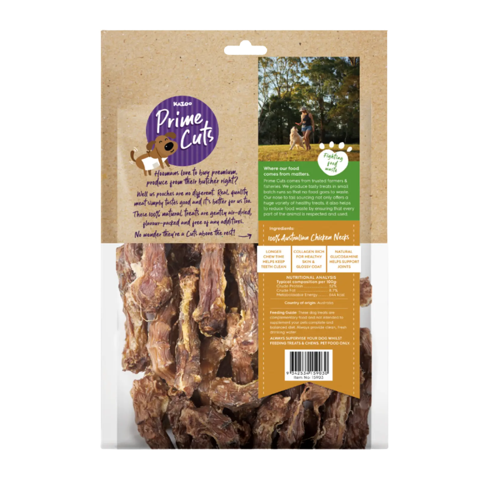 Kazoo Prime Cuts Chicken Necks Dog Treats Prime Cuts