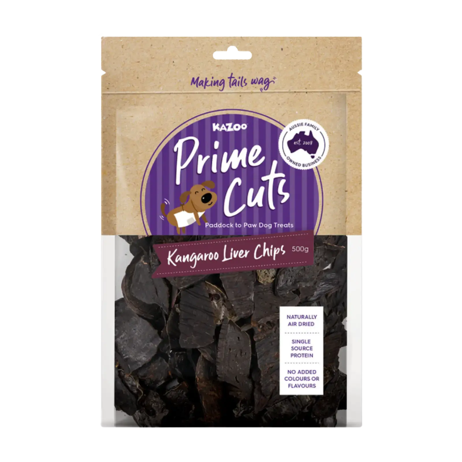 Prime Cuts Kangaroo Liver Chips Dog Treats Prime Cuts