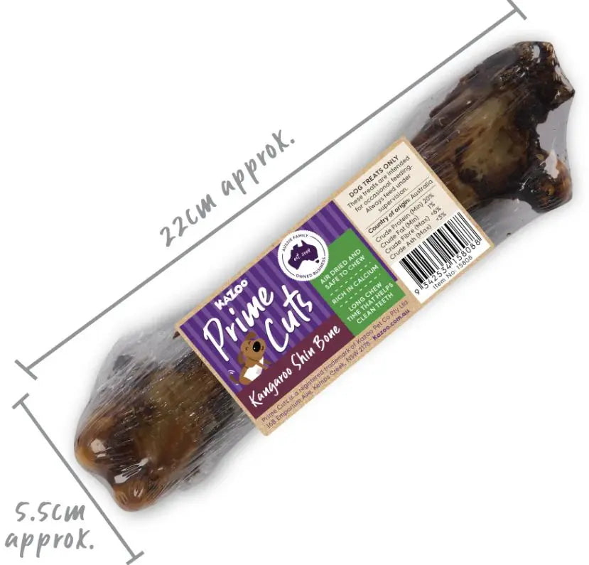 Kazoo Prime Cuts Kangaroo Shin Bone 1 Pack Prime Cuts