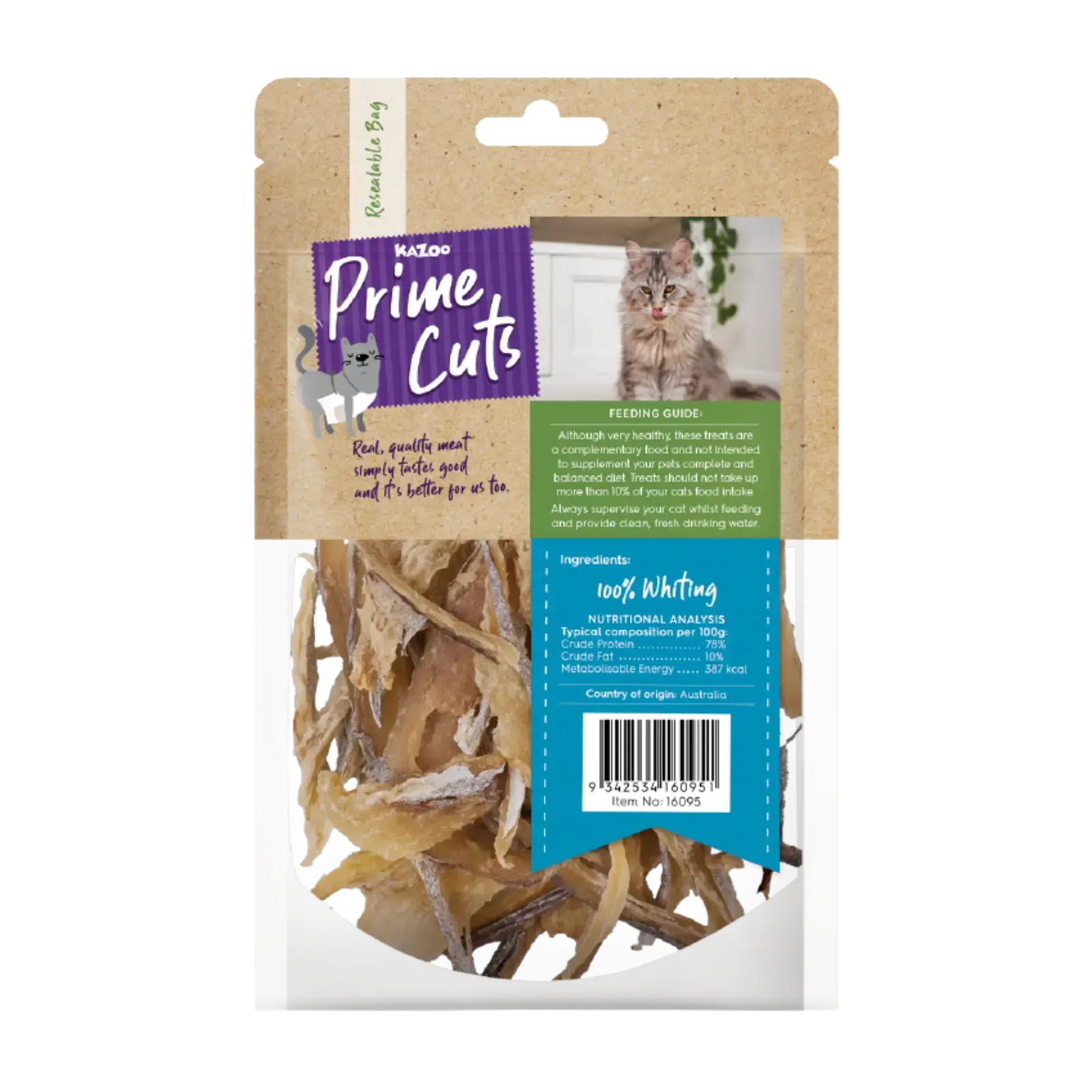 Kazoo Prime Cuts Whiting 60g For Cats Prime Cuts