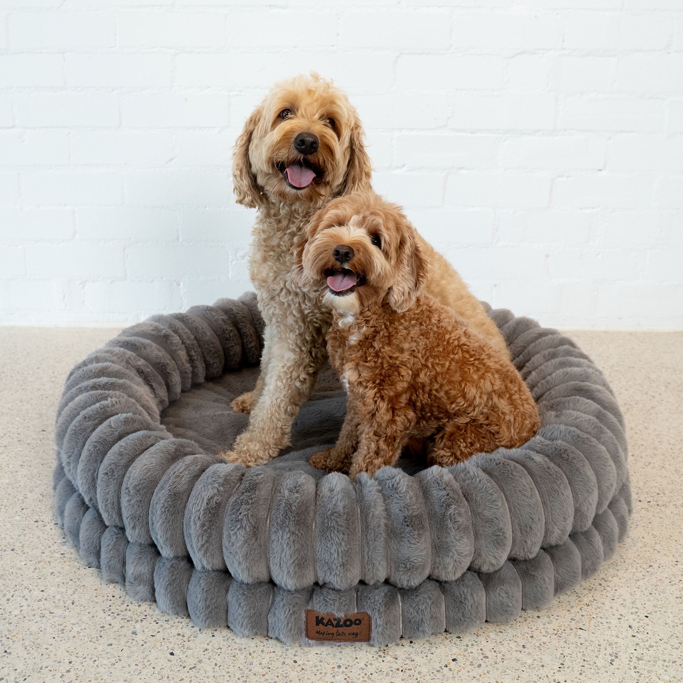Kazoo Donut Snuggle Pet Bed - Grey