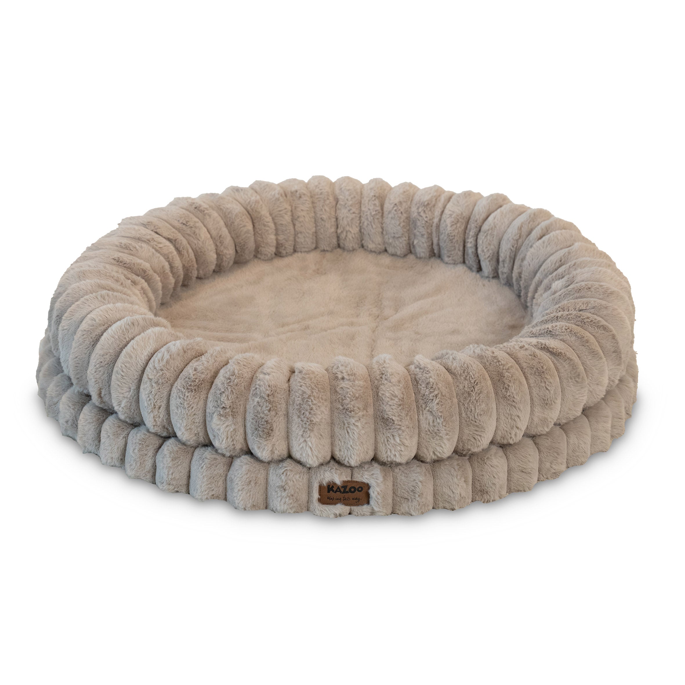 Kazoo Donut Snuggle Pet Bed - Beige