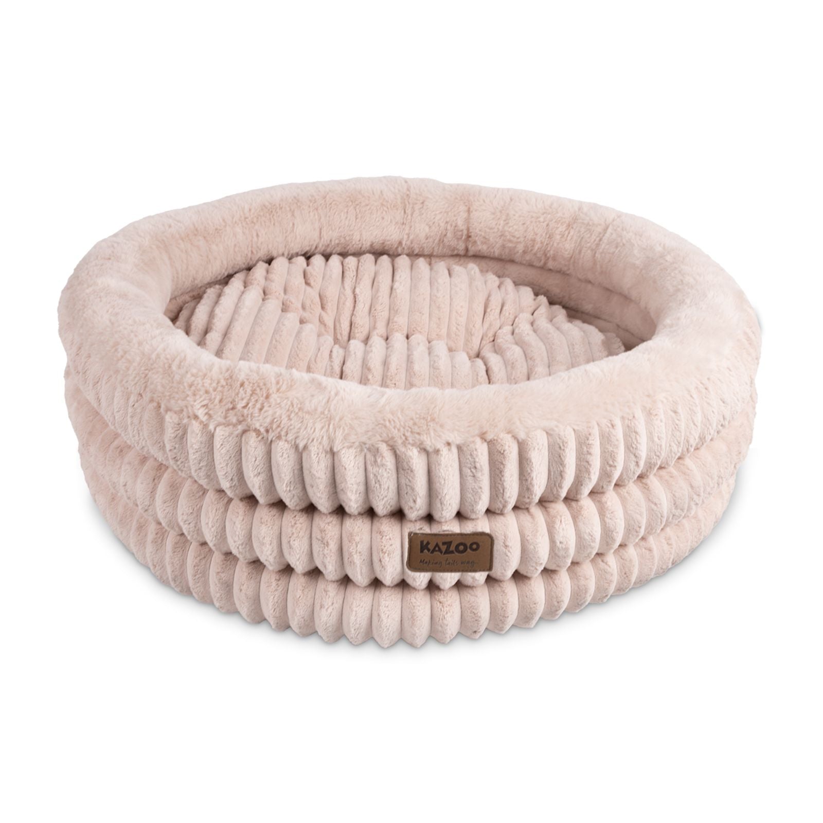 Kazoo Calming Nest Dog Bed - Pink
