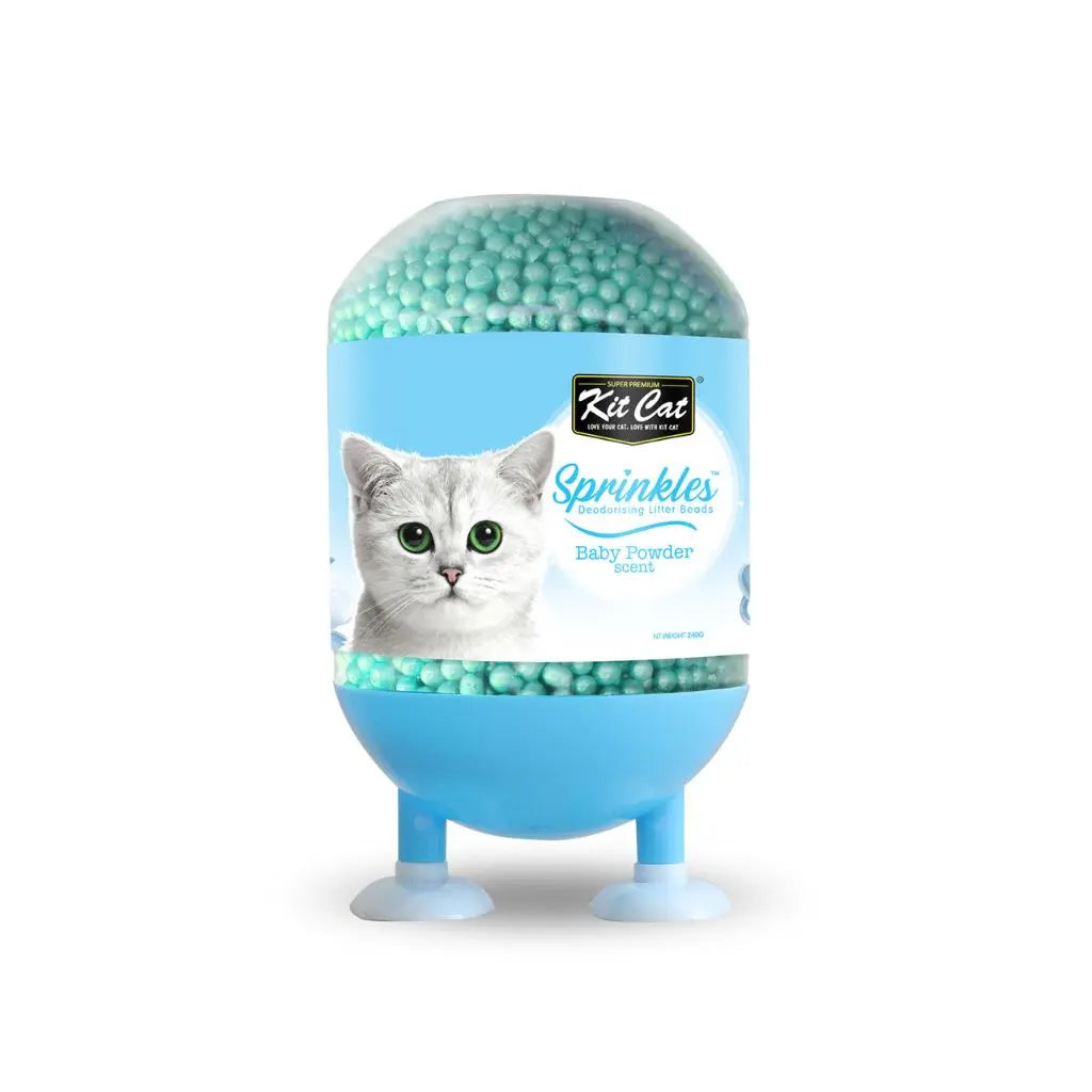 Kit Cat Deodorising Litter Sprinkles - Baby Powder Scented 240gm Kit Cat