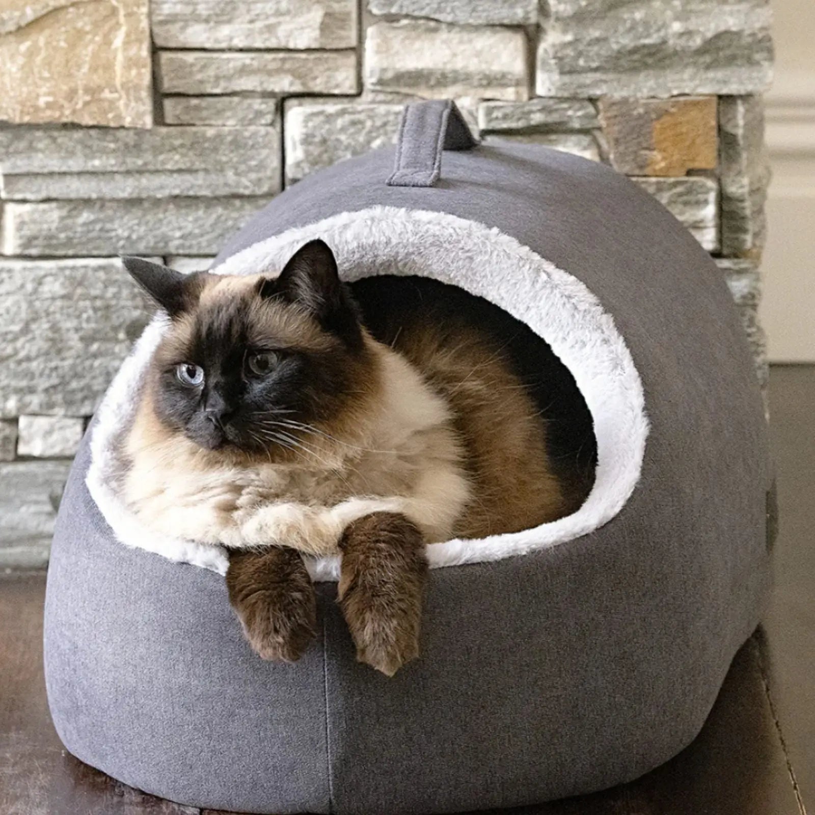 La Doggie Vita Hideaway Charcoal Cat Bed La Doggie Vita