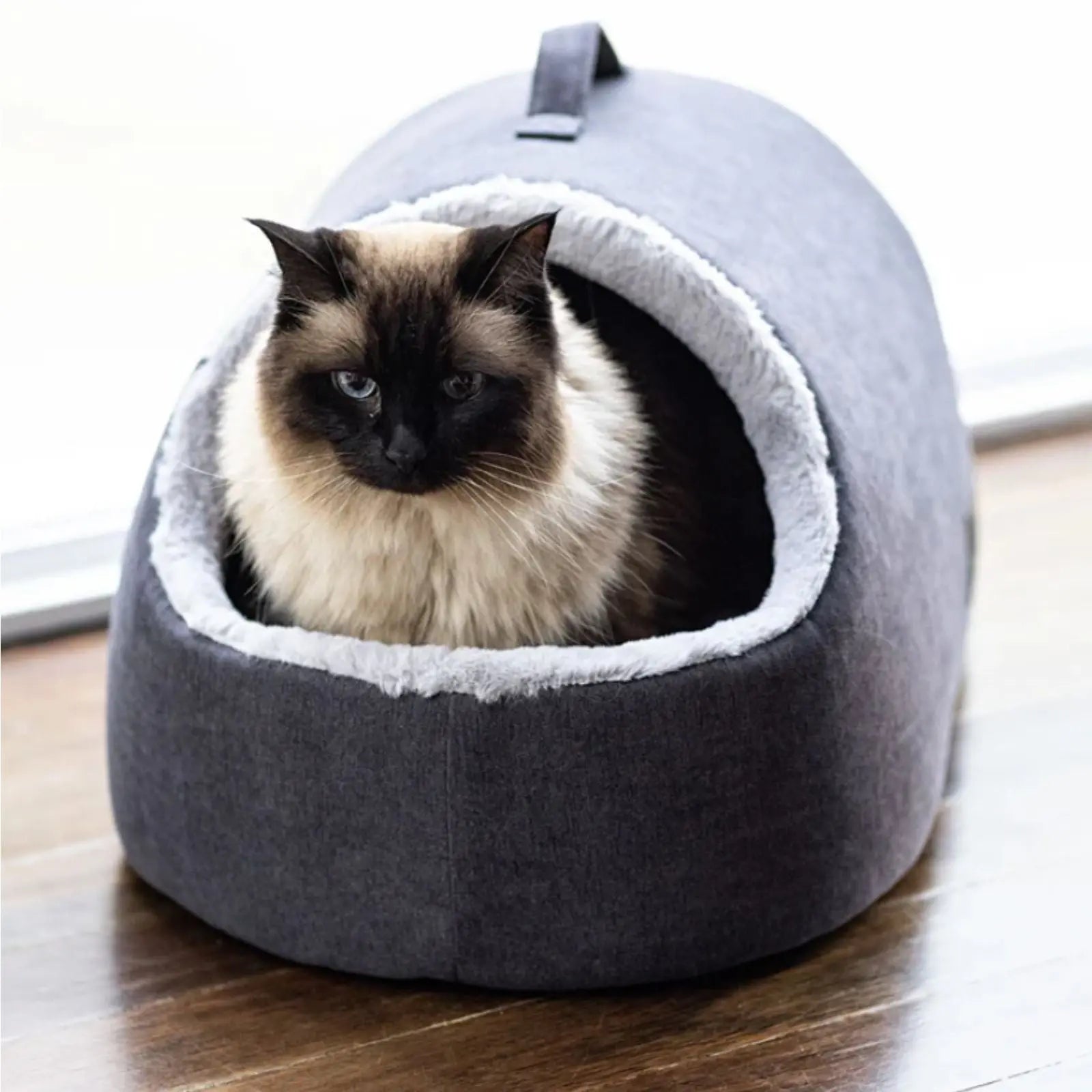 La Doggie Vita Hideaway Charcoal Cat Bed La Doggie Vita