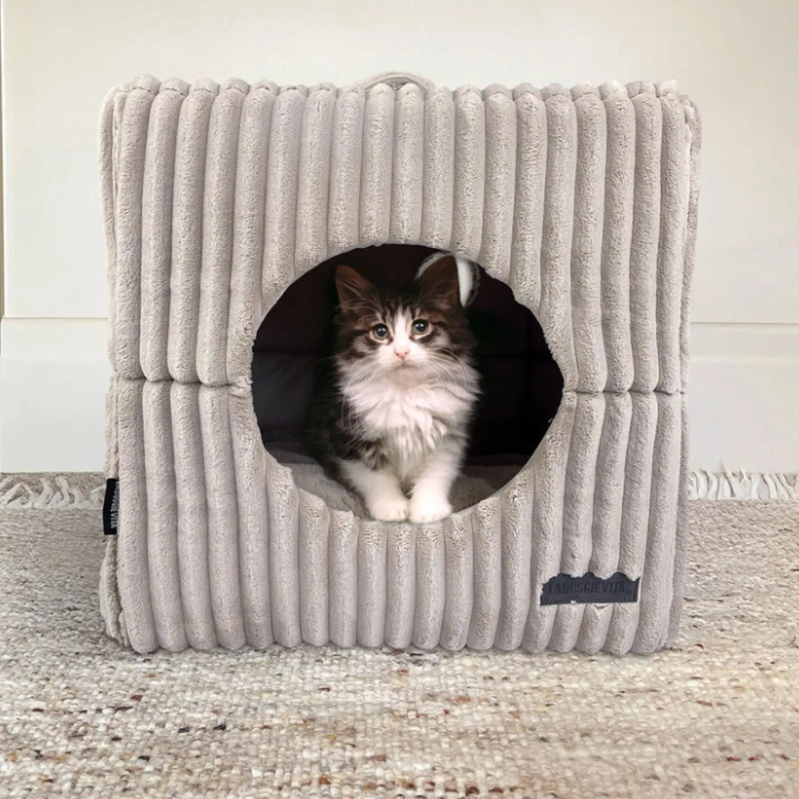 La Doggie Vita Mousse Velour Corduroy Cat Cube La Doggie Vita