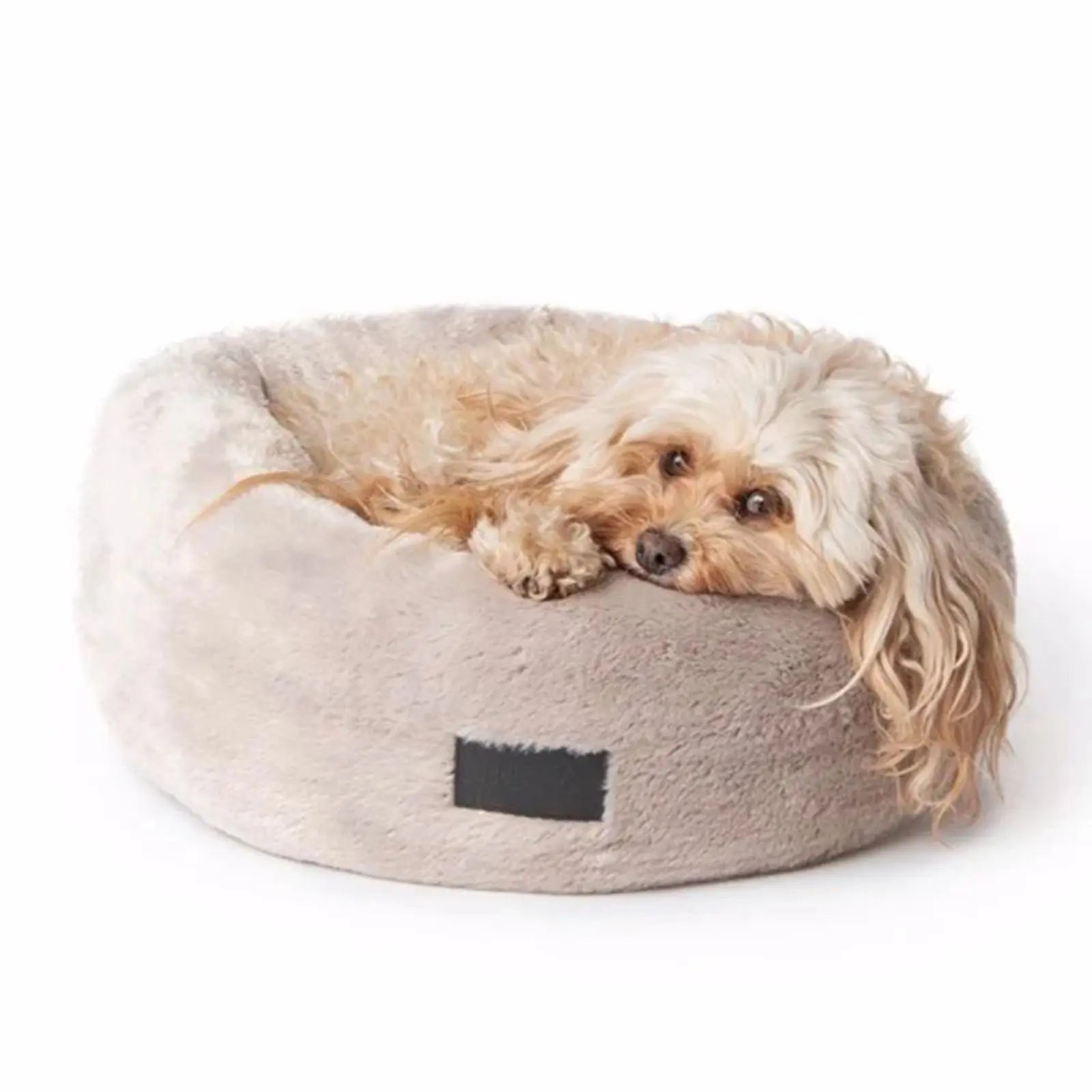 La Doggie Vita Taupe Plush Donut Dog Bed La Doggie Vita