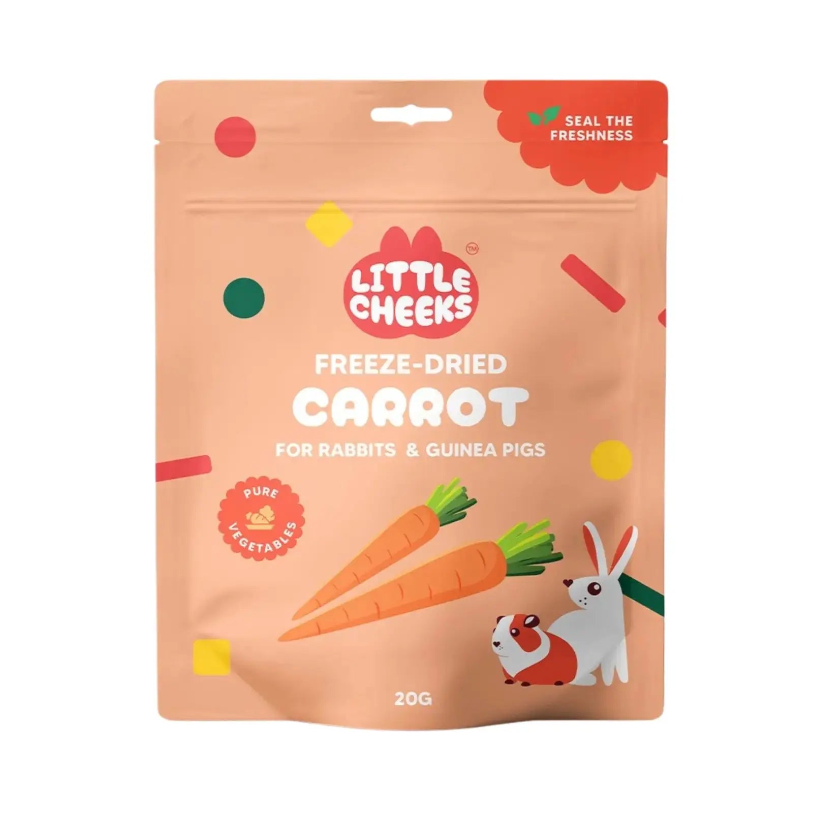 Little Cheeks Freeze-Dried Carrot for Small Animals 20g Little Cheeks