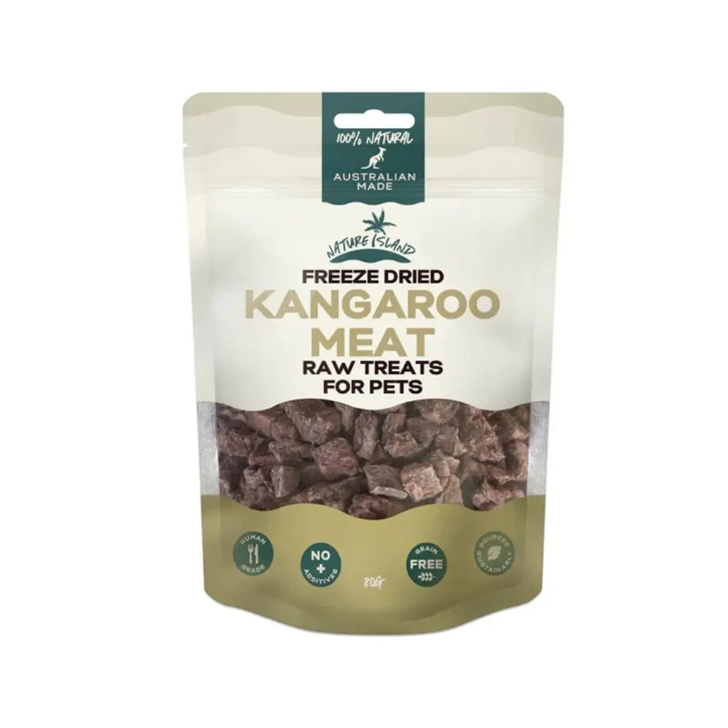 Nature Island Freeze Dried Kangaroo Meat Treats 80g Nature Island