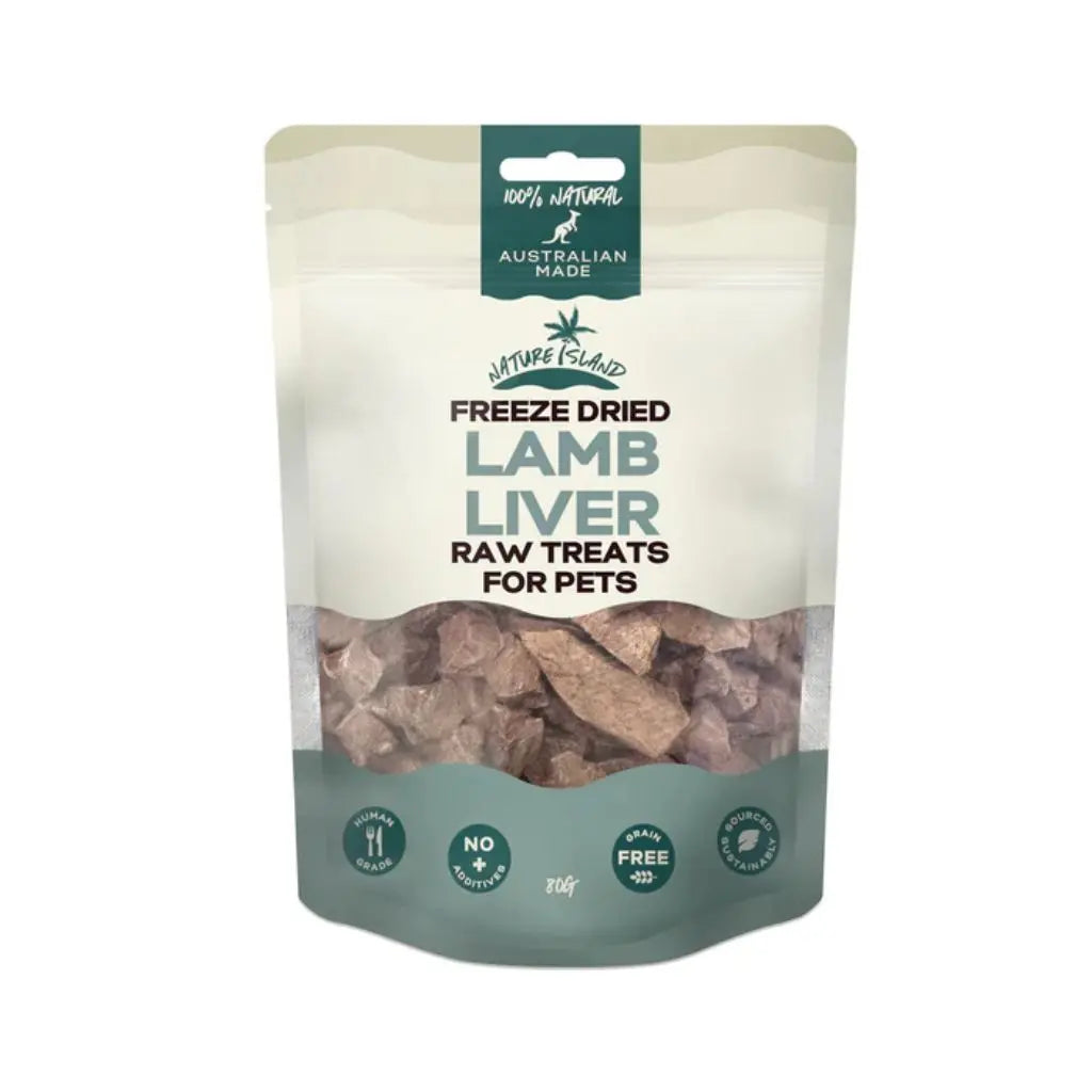 Nature Island Freeze Dried Lamb Liver Treats 80g Nature Island