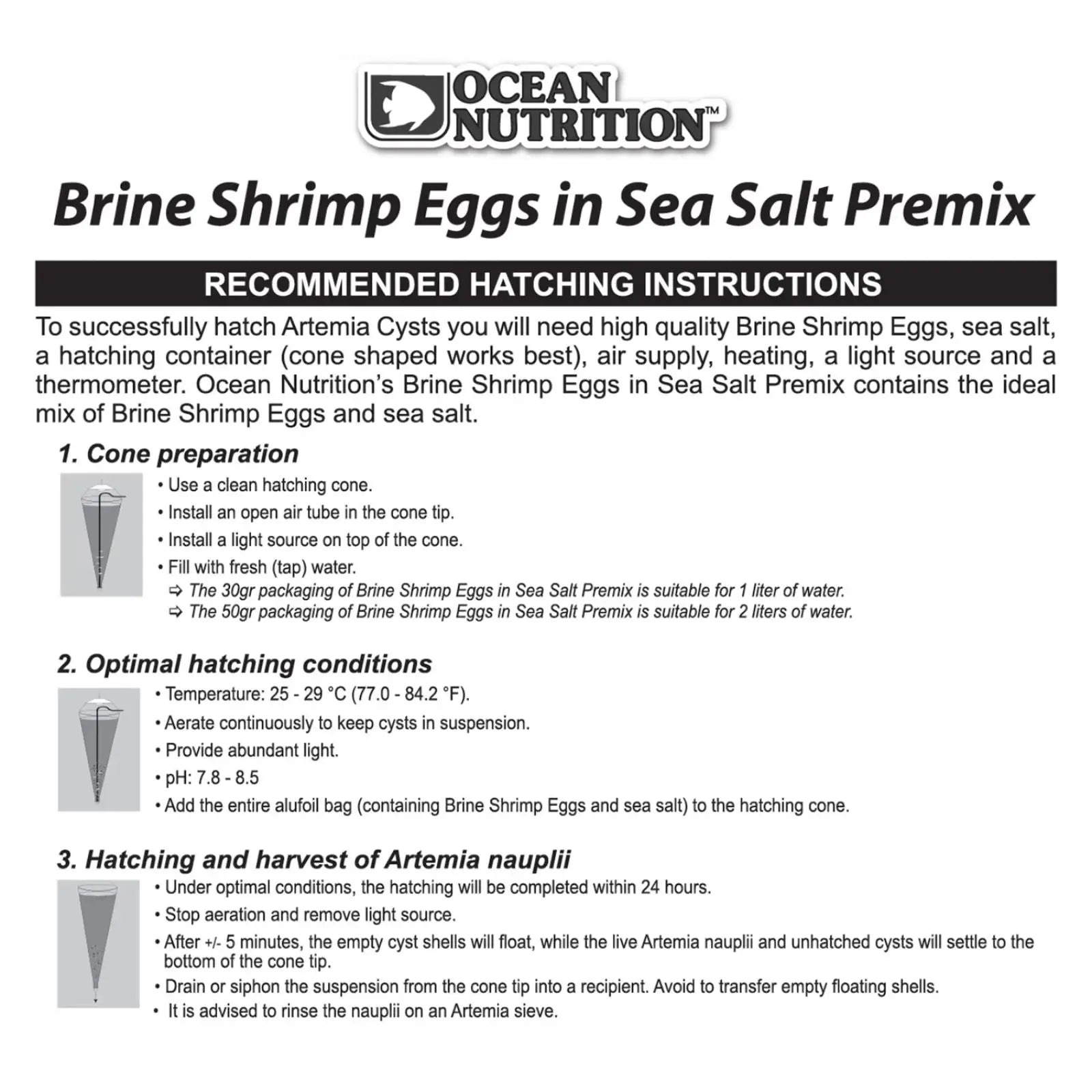 Ocean Nutrition Brine Shrimp Pre-Mix Ocean Nutrition
