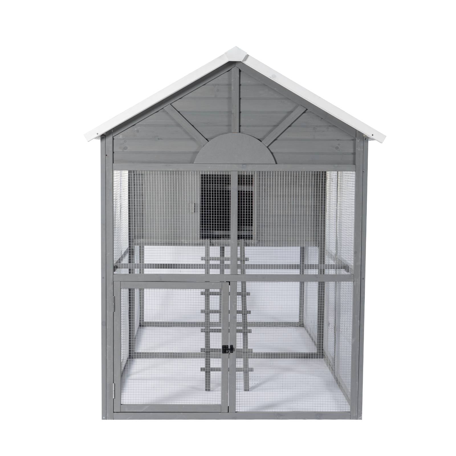 KPets Outdoor Chicken Wood & Metal Coop - Mansion