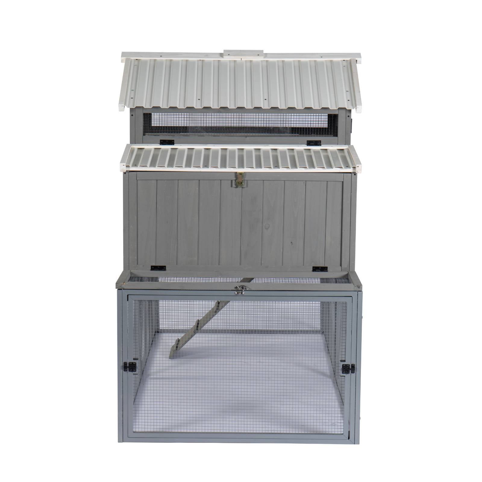 KPets Outdoor Chicken Wood & Metal Coop - Villa