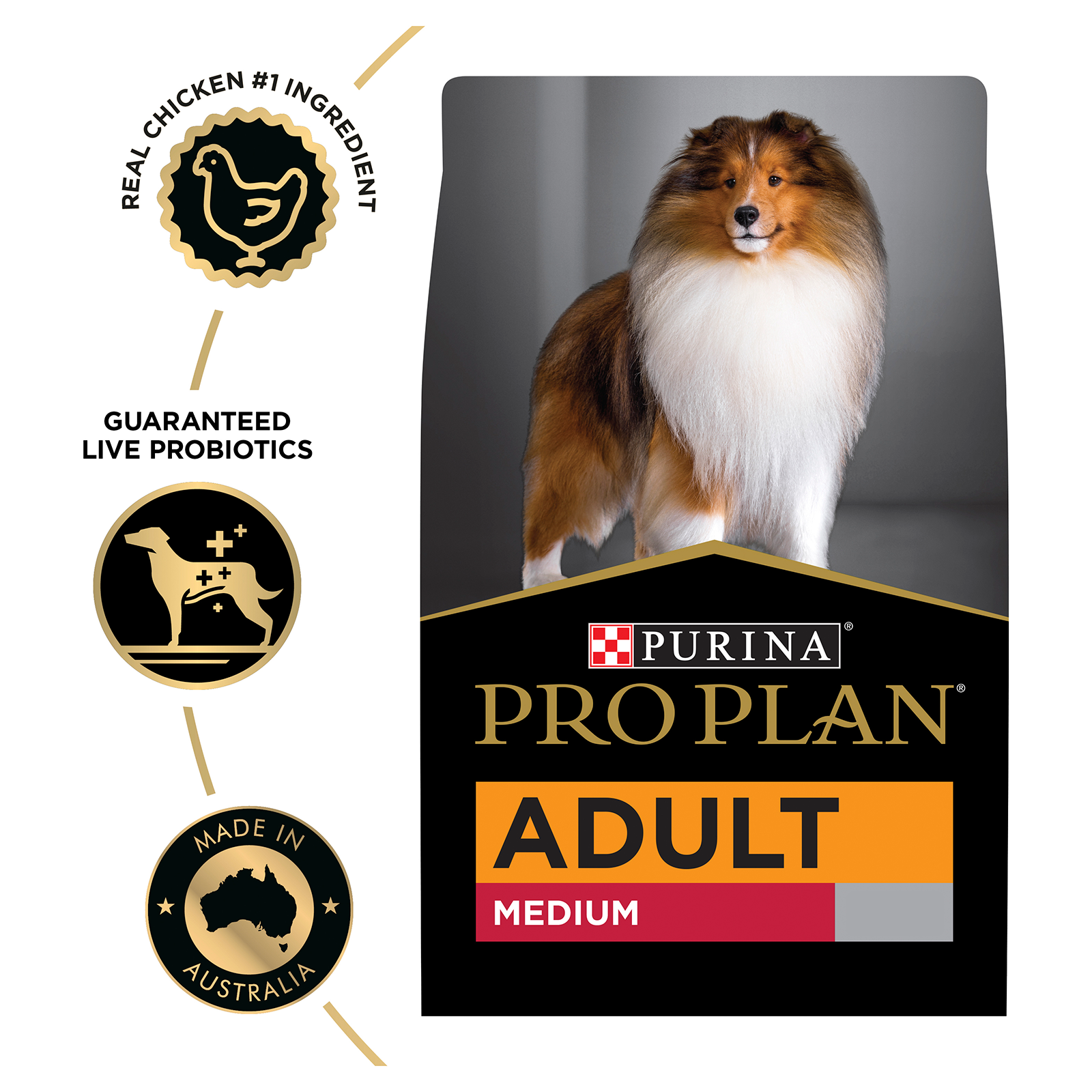 Pro Plan Dog Food Adult Medium Breed Chicken