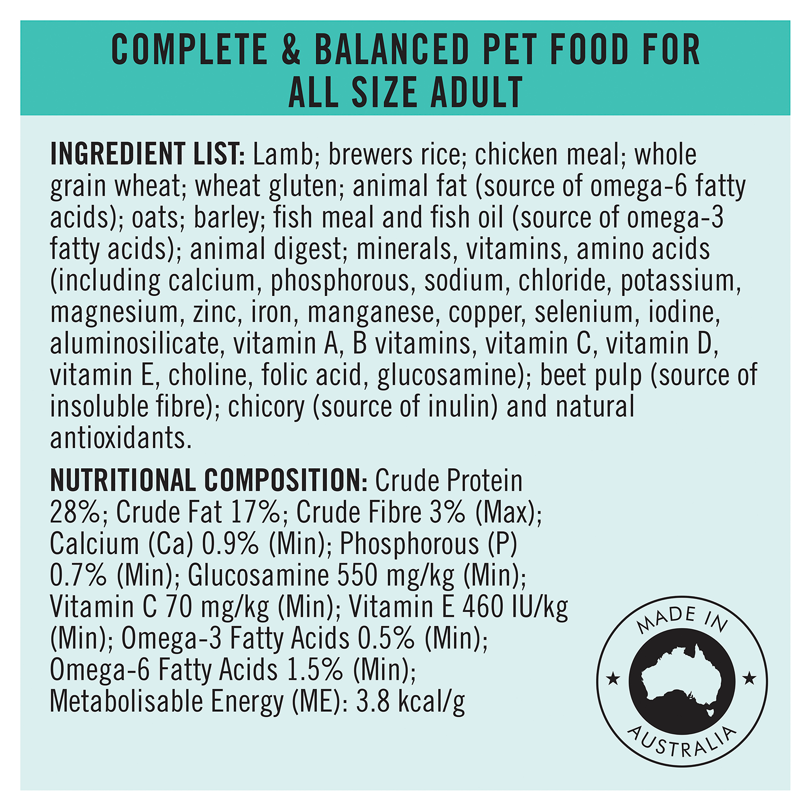 Pro Plan Dog Food Adult Sensitive Digestion Lamb