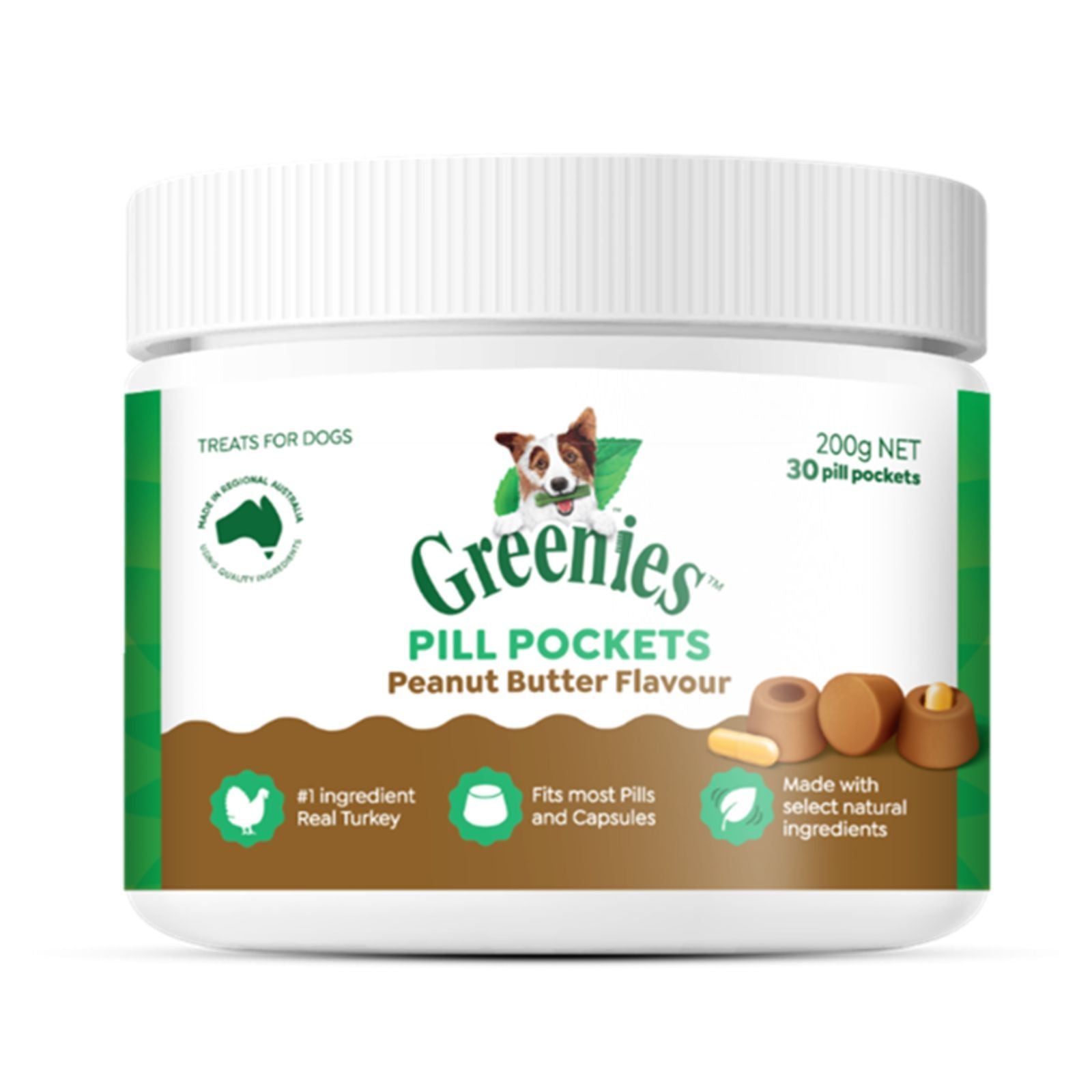 Greenies Pill Pocket Treats Peanut Butter - 30 pieces