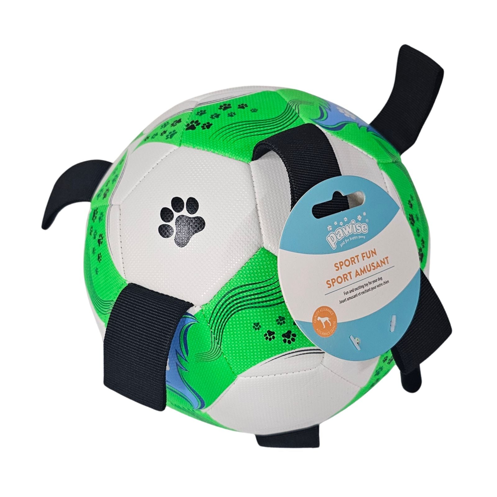 Pawise Soccer Ball with Tabs Dog Toy