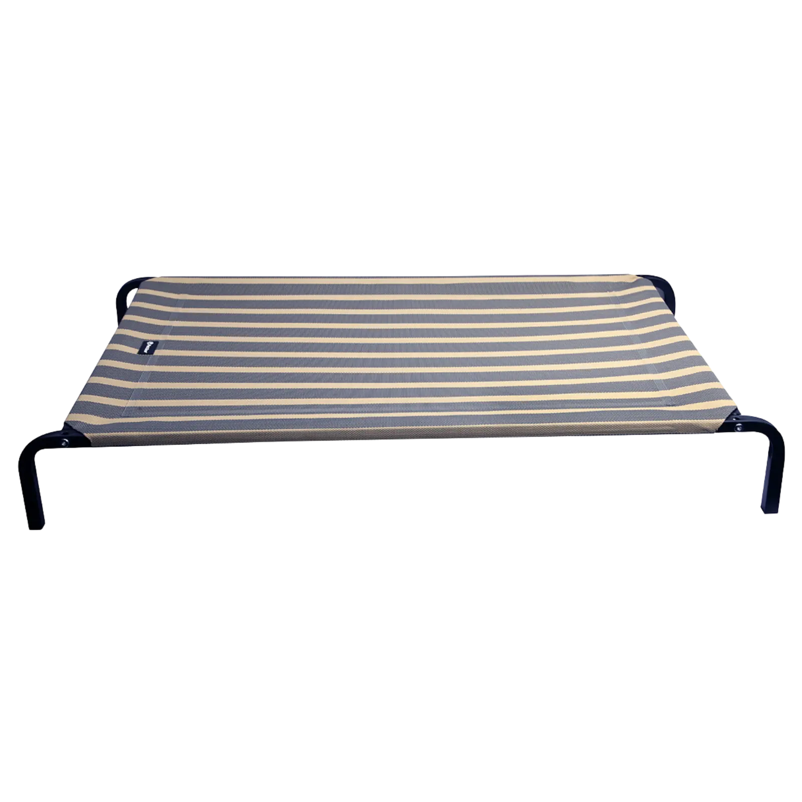Pet One Leisure Raised Dog Bed - Charcoal/Wheat Stripes Pet One