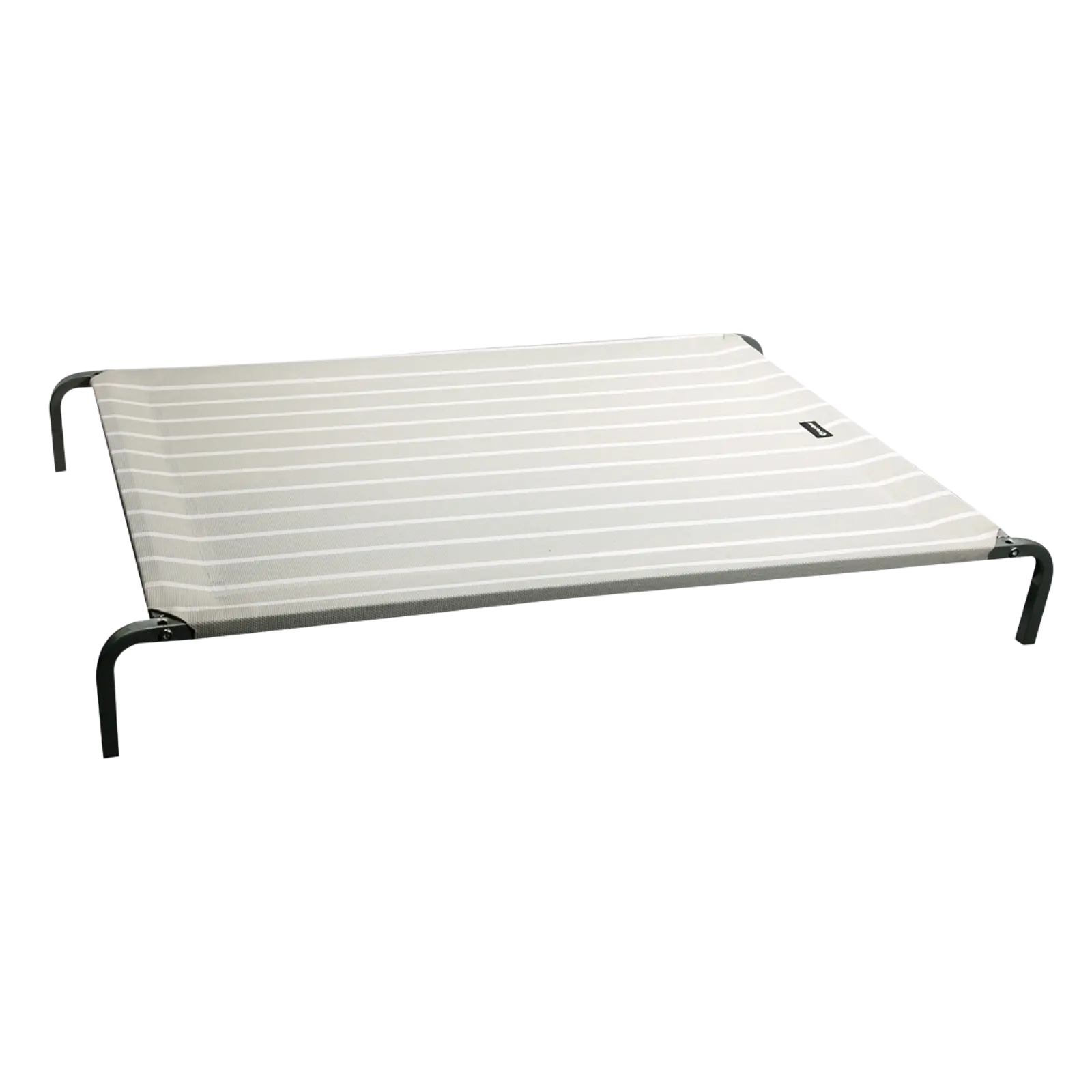 Pet One Leisure Raised Dog Bed - Grey/White Stripes Pet One