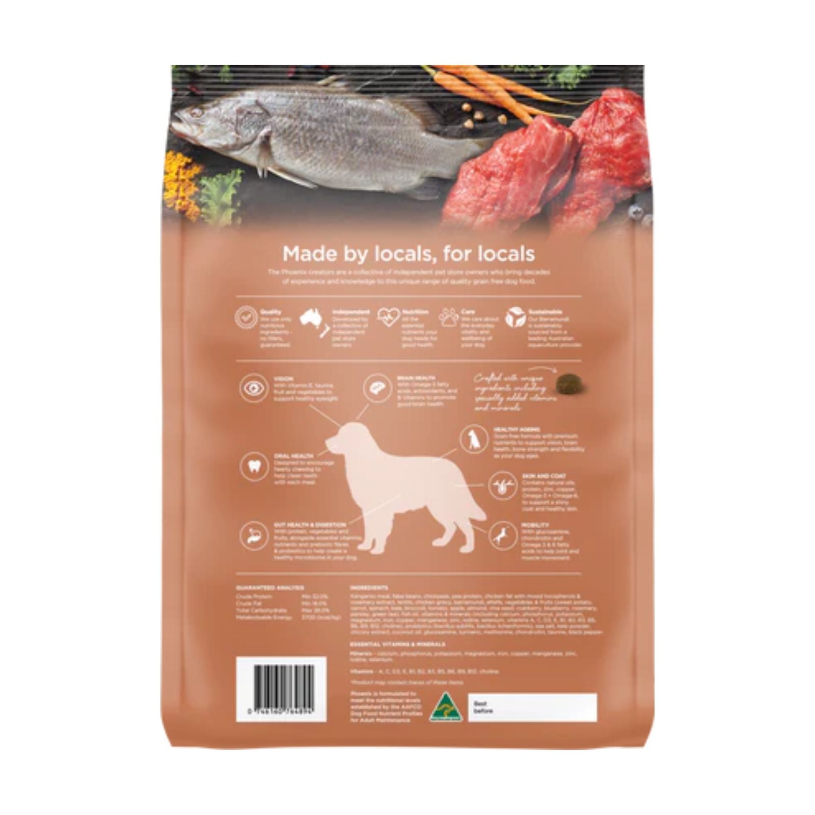 Phoenix Dog Food Adult Kangaroo & Barramundi