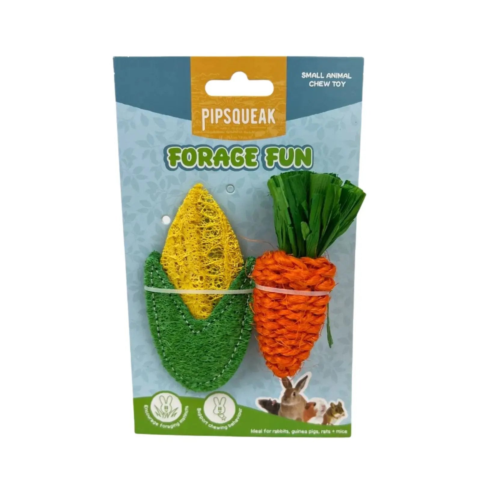 Pipsqueak Chew Loofah Corn & Seagrass Carrot PipSqueak