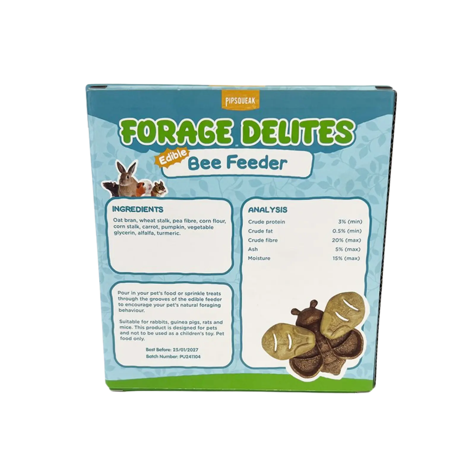 Pipsqueak Forage Delites Edible Bee Feeder PipSqueak