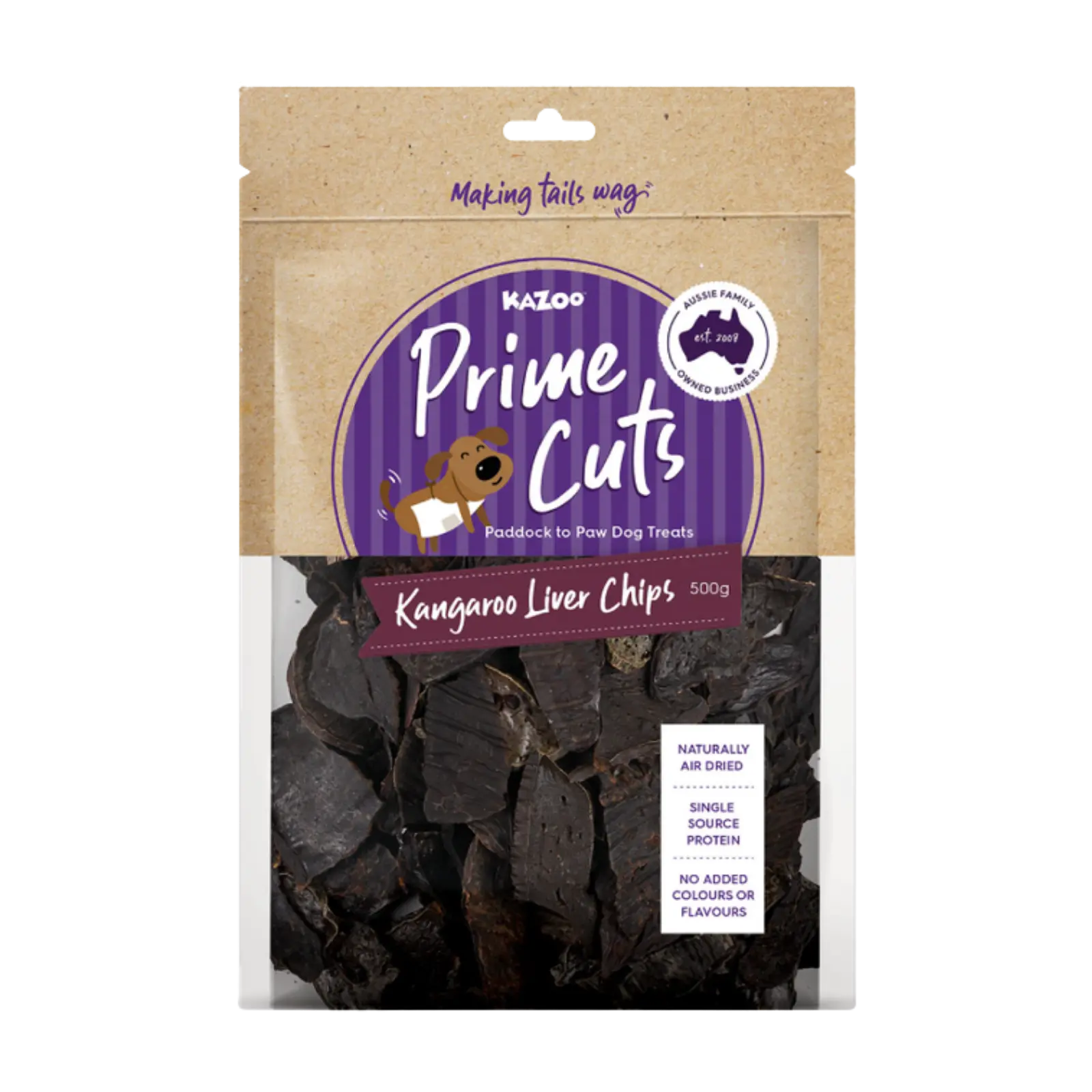 Prime Cuts Kangaroo Liver Chips Dog Treats Prime Cuts